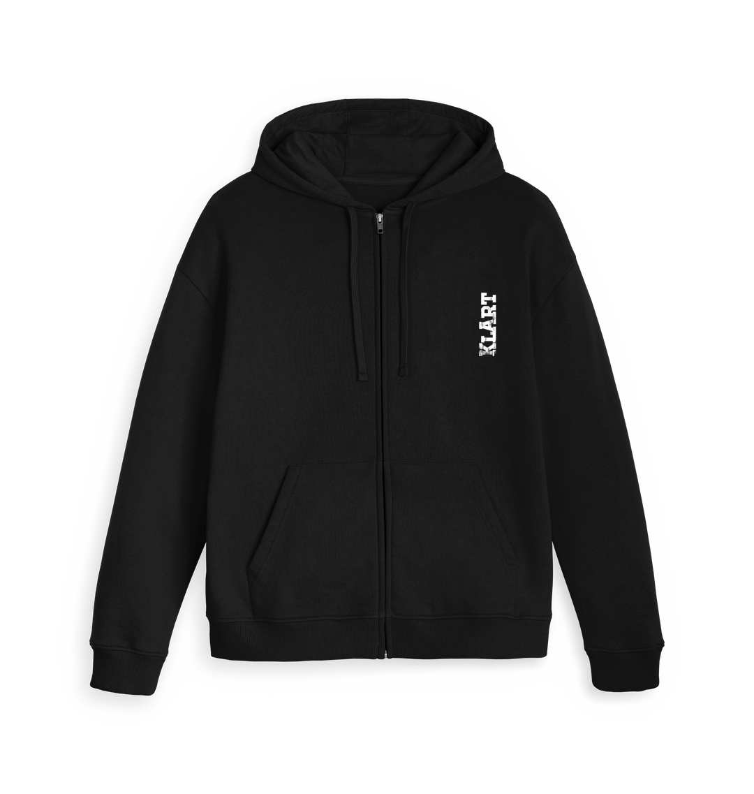 Black Zip hoody Front
