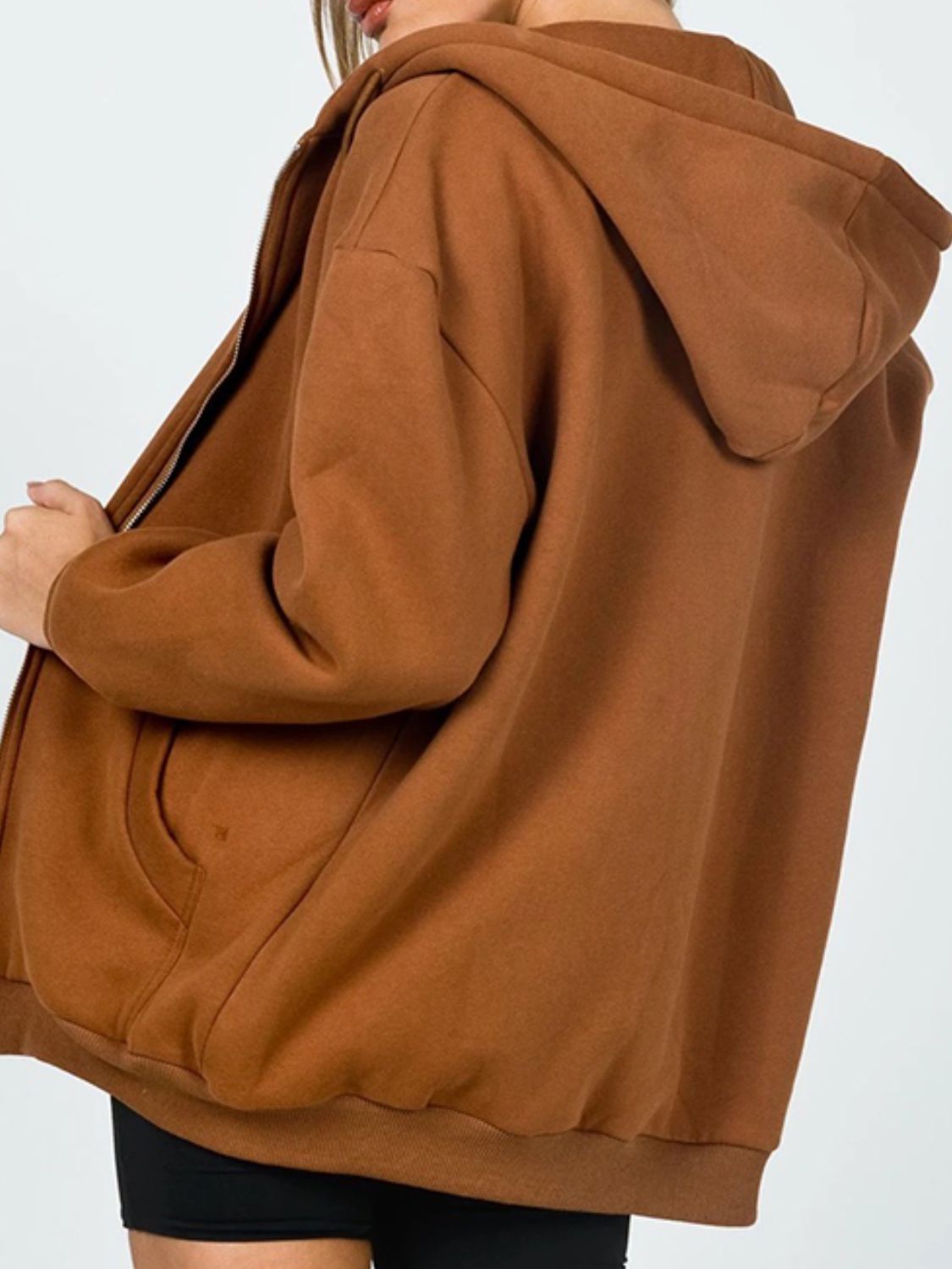 Women's Sumer Zip-Up Drawstring Hoodie - Premium Hoodie from Trendsi - Just $26.53! Shop now at Craftklart.store
