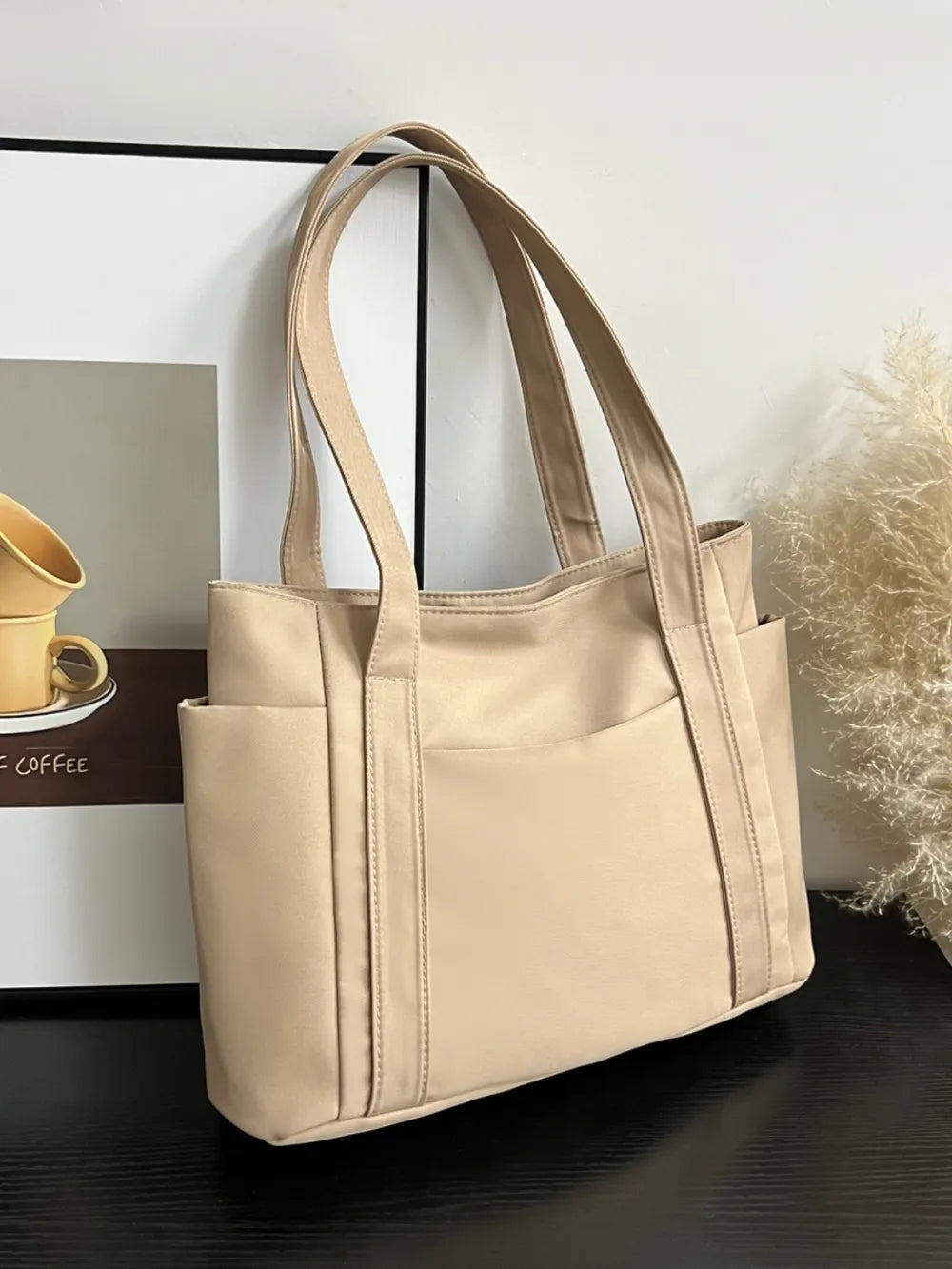 Oxford Cloth Tote Bag with Zipper - Premium from Trendsi - Just $19.05! Shop now at Craftklart.store