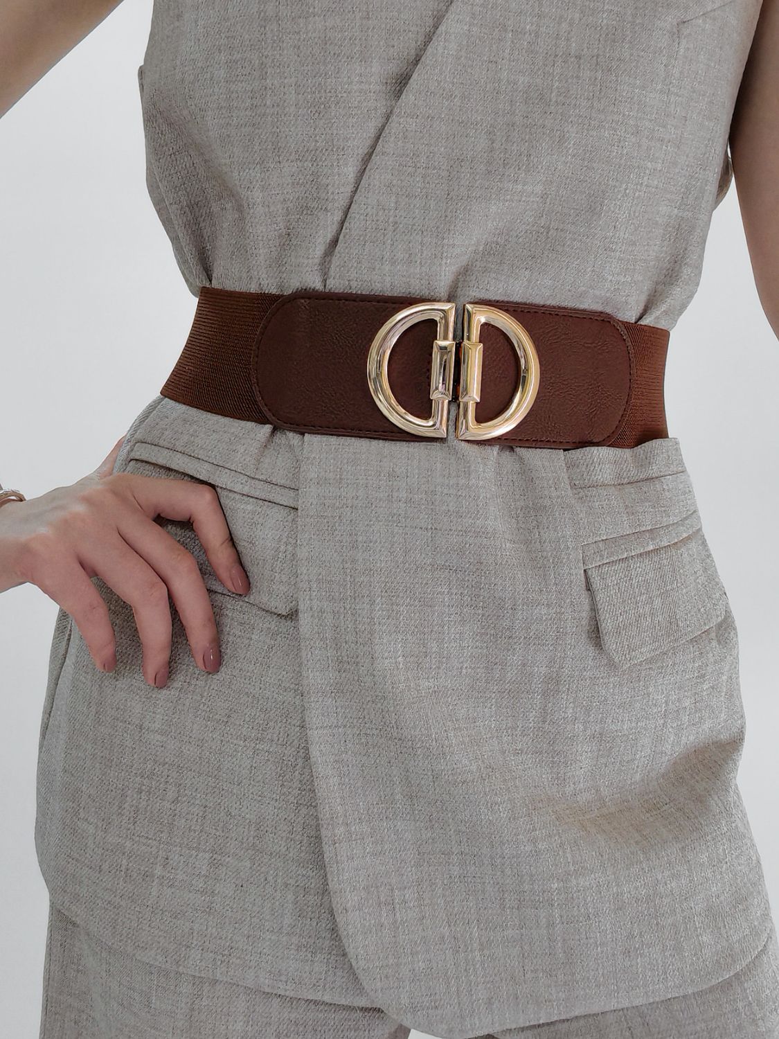 D Buckle Elastic Belt - Premium Belt from Trendsi - Just $8.79! Shop now at Craftklart.store