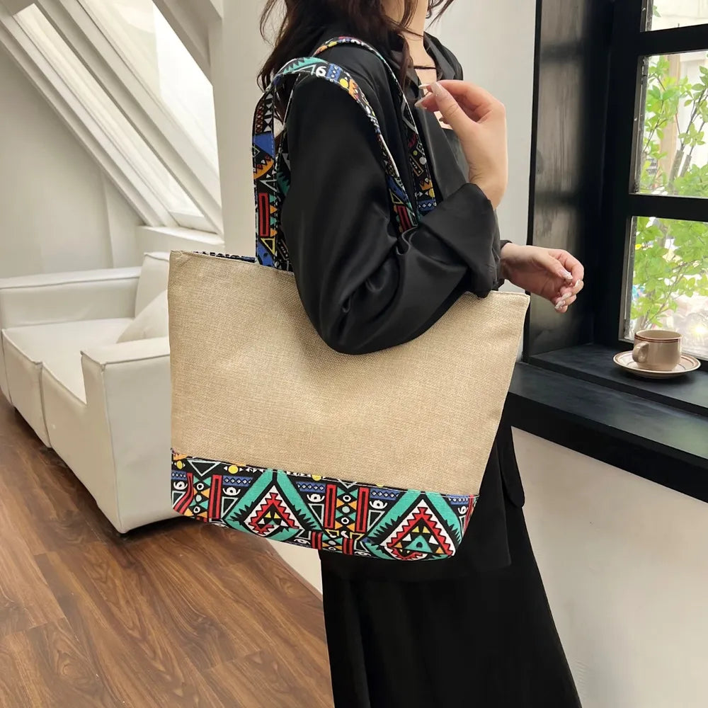 Geometric Medium Tote Bag - Premium from Trendsi - Just $9.18! Shop now at Craftklart.store