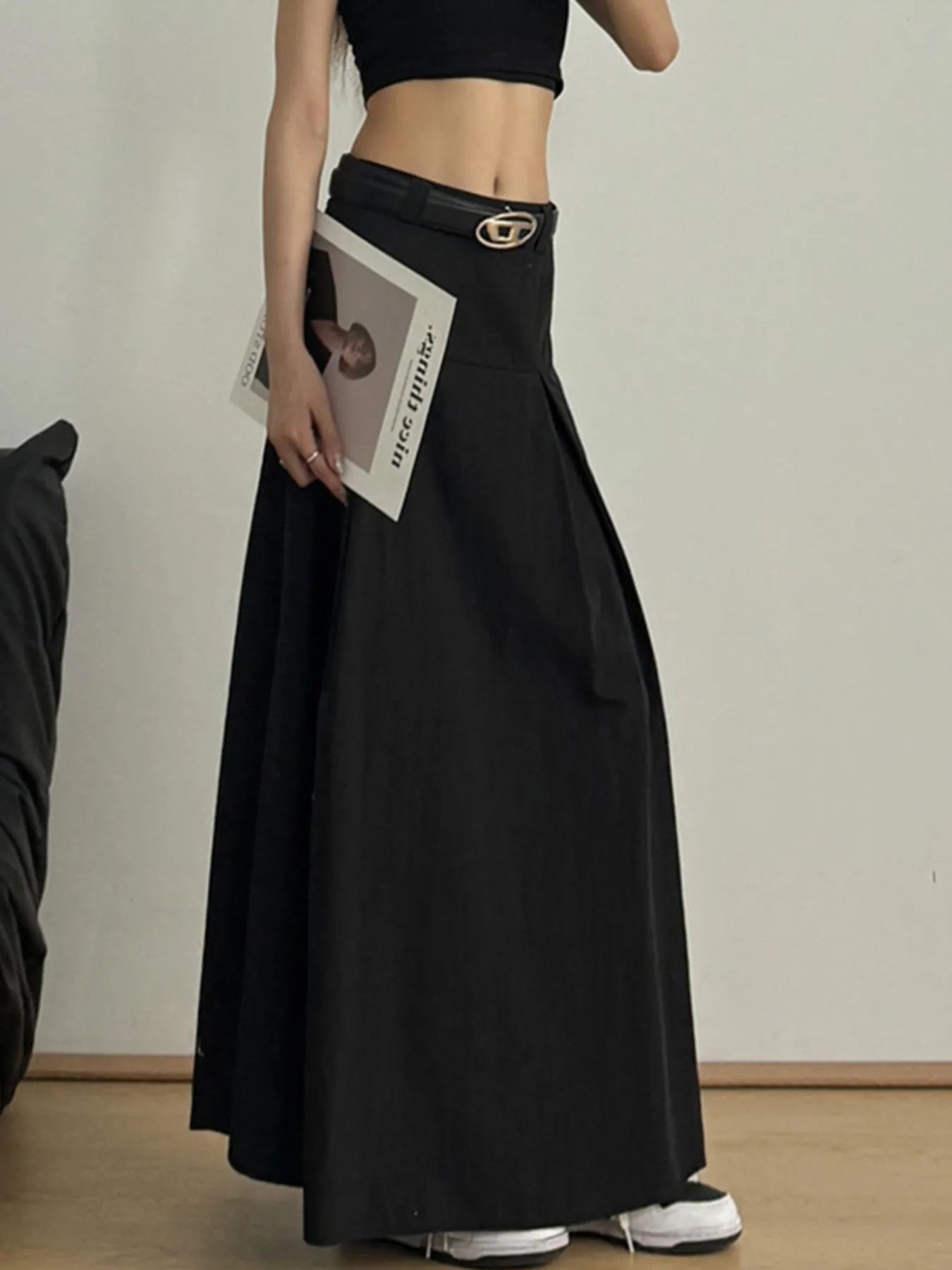 High Waist A-Line Maxi Skirt - Premium Skirt from Trendsi - Just $40.80! Shop now at Craftklart.store