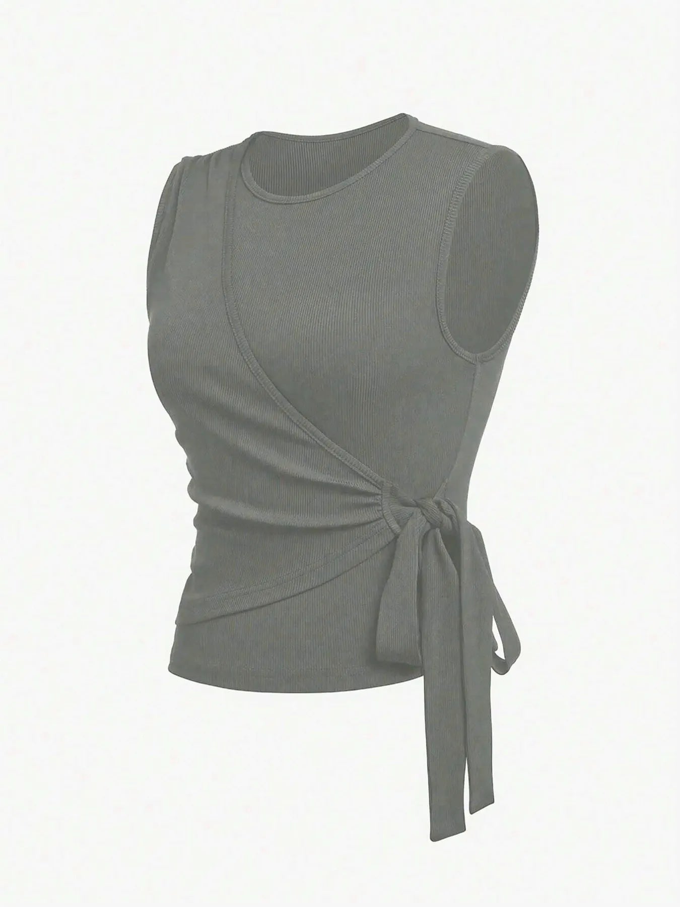 Round Neck Sleeveless Top and Pants Set - Premium Set from Trendsi - Just $34.94! Shop now at Craftklart.store