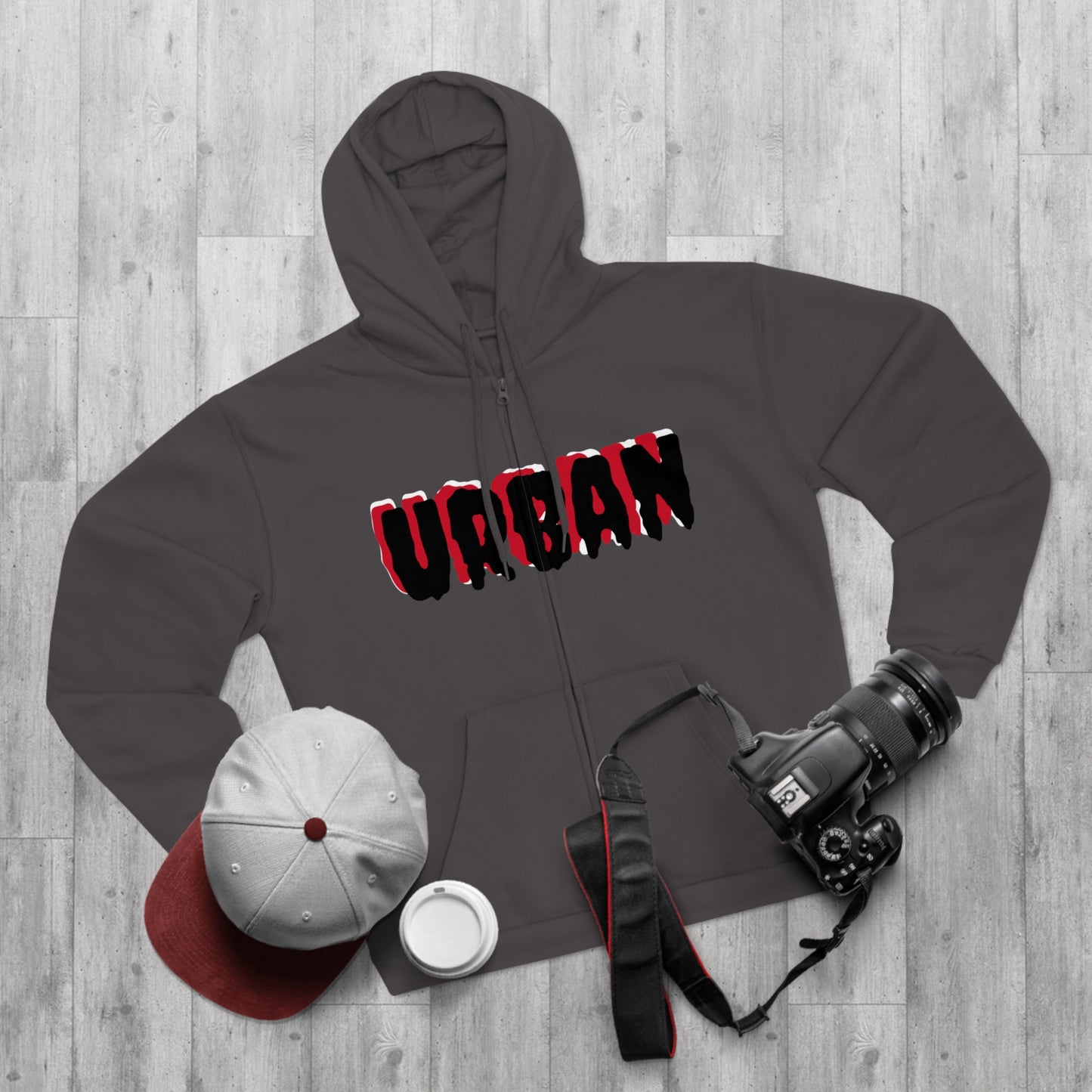 Urban Street Unisex Hooded Zip Sweatshirt - Premium Hoodie from Craftklart.store - Just $44.10! Shop now at Craftklart.store