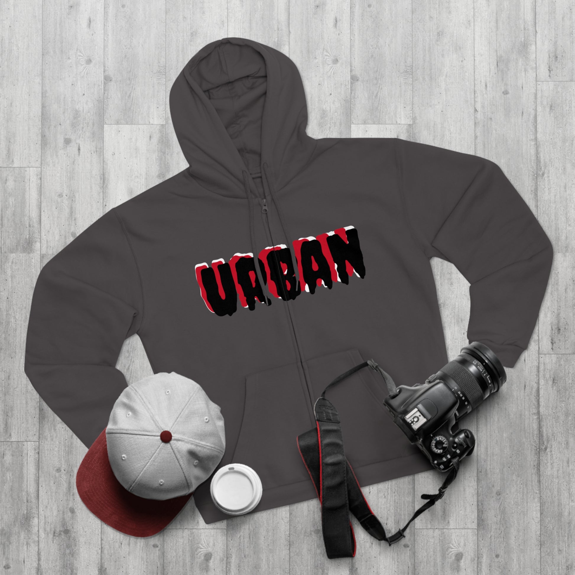 Urban Street Unisex Hooded Zip Sweatshirt - Premium Hoodie from Craftklart.store - Just $44.10! Shop now at Craftklart.store