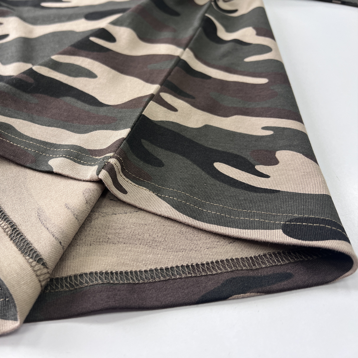 Heavyweight Boxy Cropped Camo Tee — 270GSM