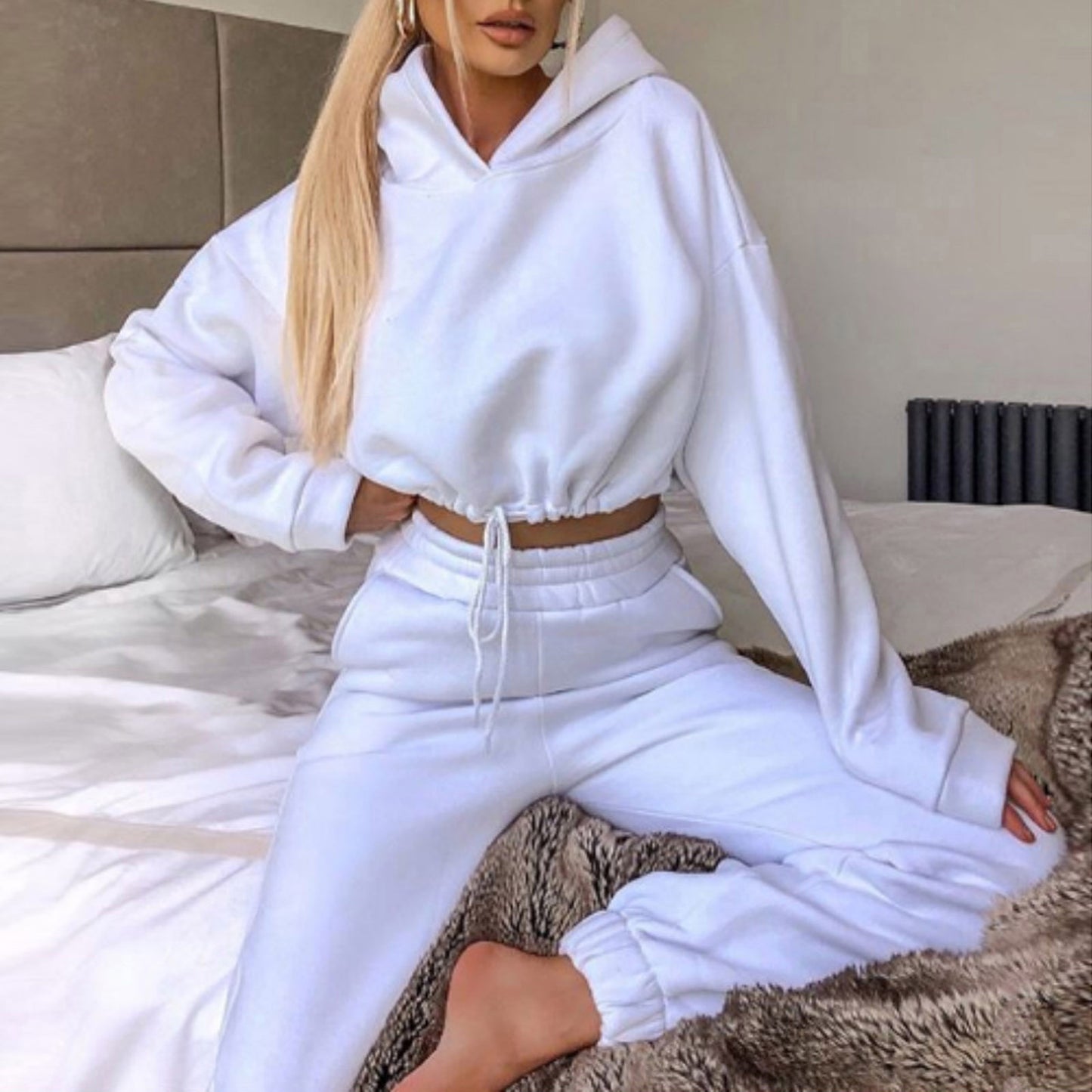 Jogging Suits For Women 2 Piece Sweatsuits Tracksuits Sexy Long Sleeve HoodieCasual Fitness Sportswear - Craftklart.store