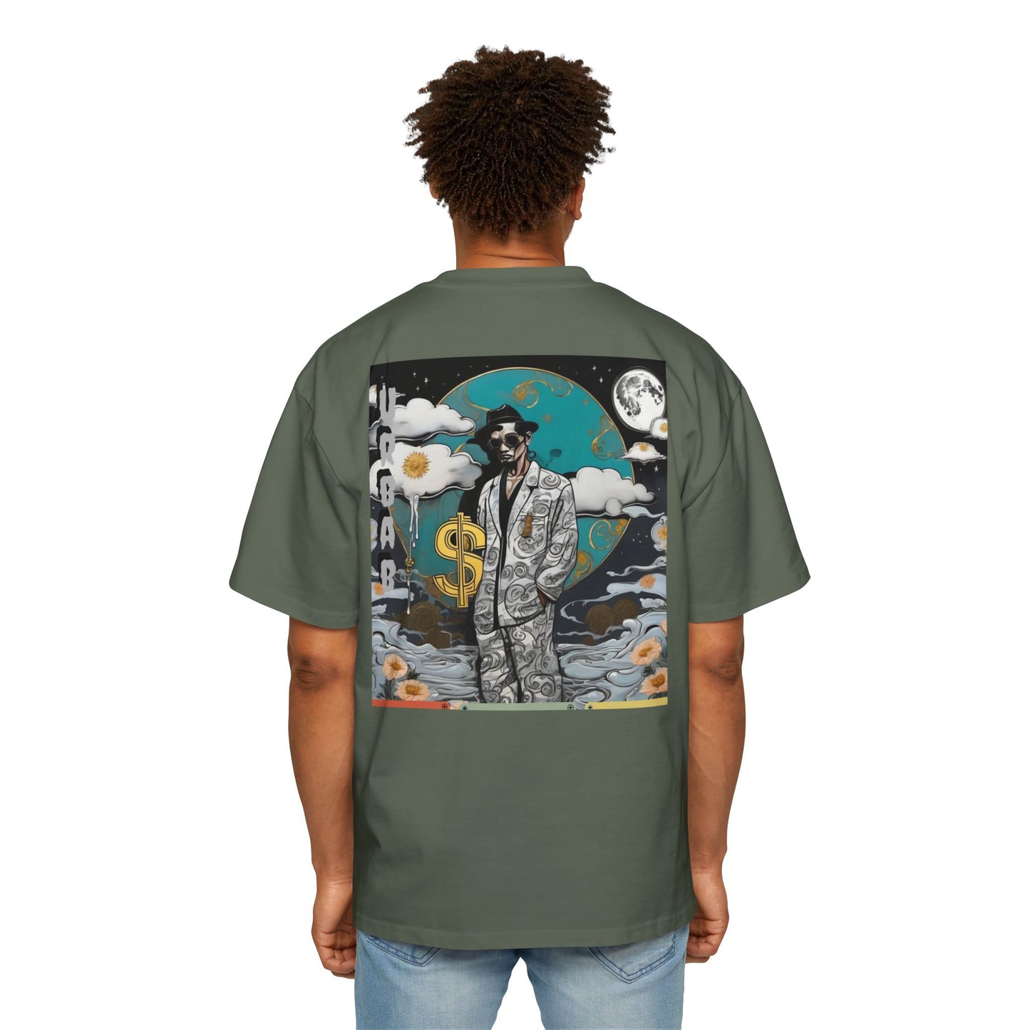 Urban Dollar Men's Heavy Oversized Tee - Premium T-Shirt from Craftklart.store - Just $33.73! Shop now at Craftklart.store