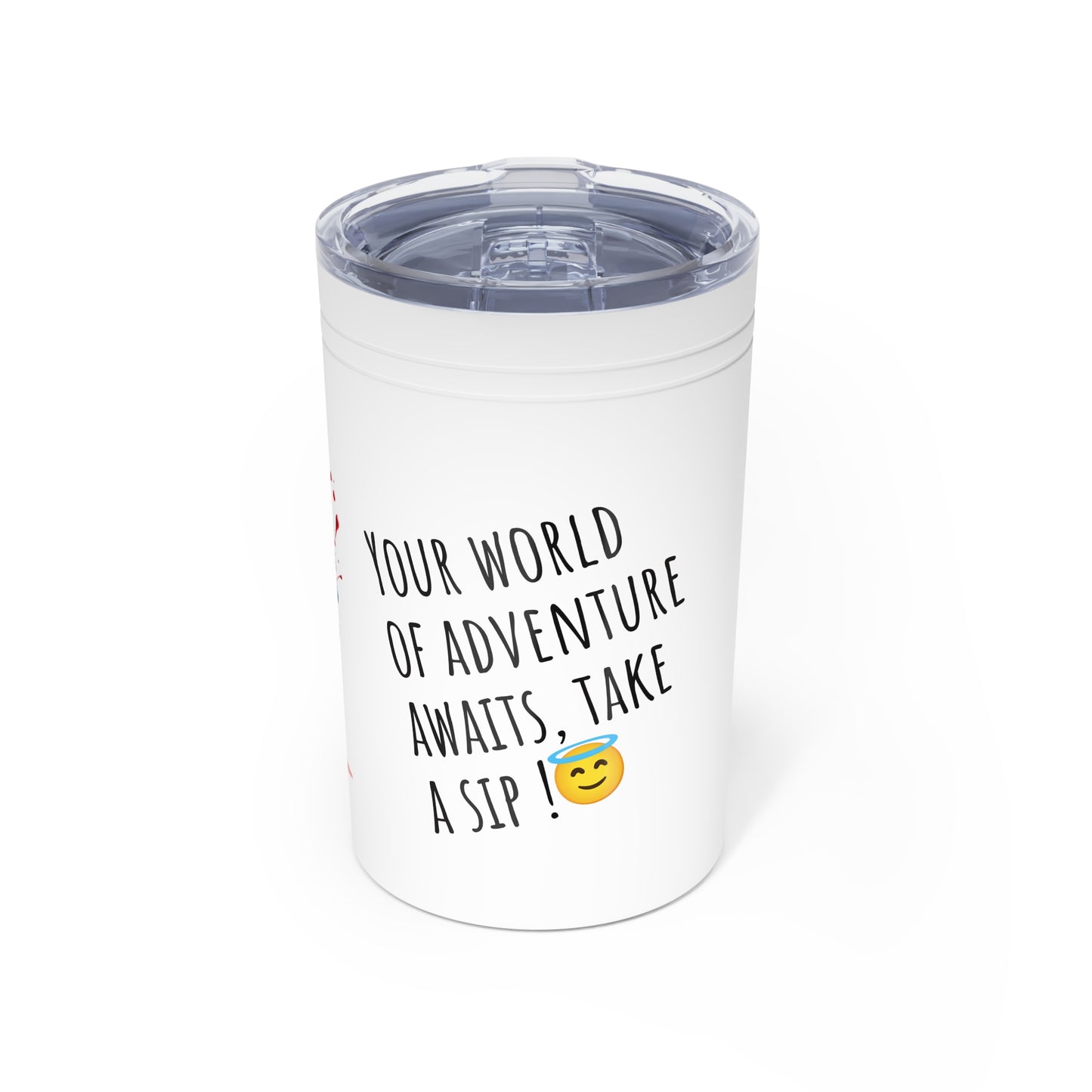 Adventure Awaits Vacuum Insulated Tumbler - 11oz, Travel Mug with Inspirational Quote - Premium Mug from Printify - Just $22.08! Shop now at Craftklart.store