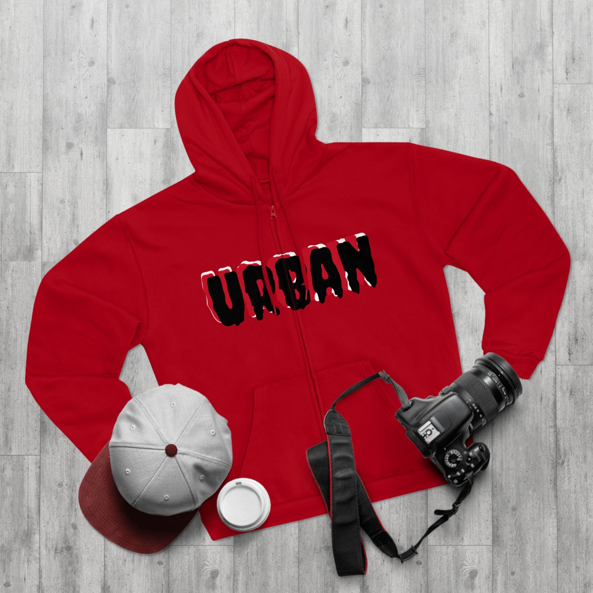 Urban Street Unisex Hooded Zip Sweatshirt - Premium Hoodie from Craftklart.store - Just $44.10! Shop now at Craftklart.store