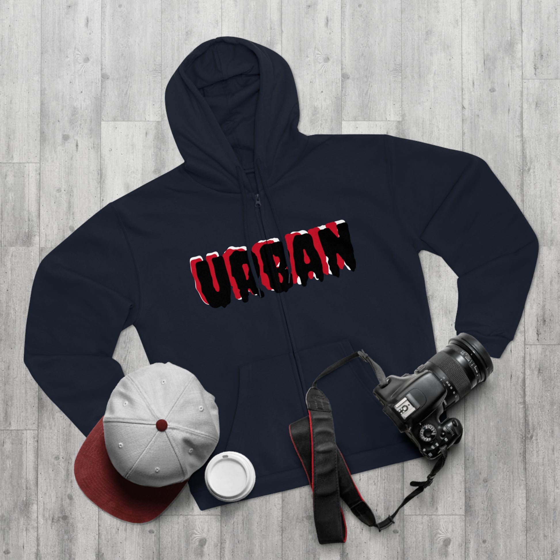 Urban Street Unisex Hooded Zip Sweatshirt - Premium Hoodie from Craftklart.store - Just $44.10! Shop now at Craftklart.store