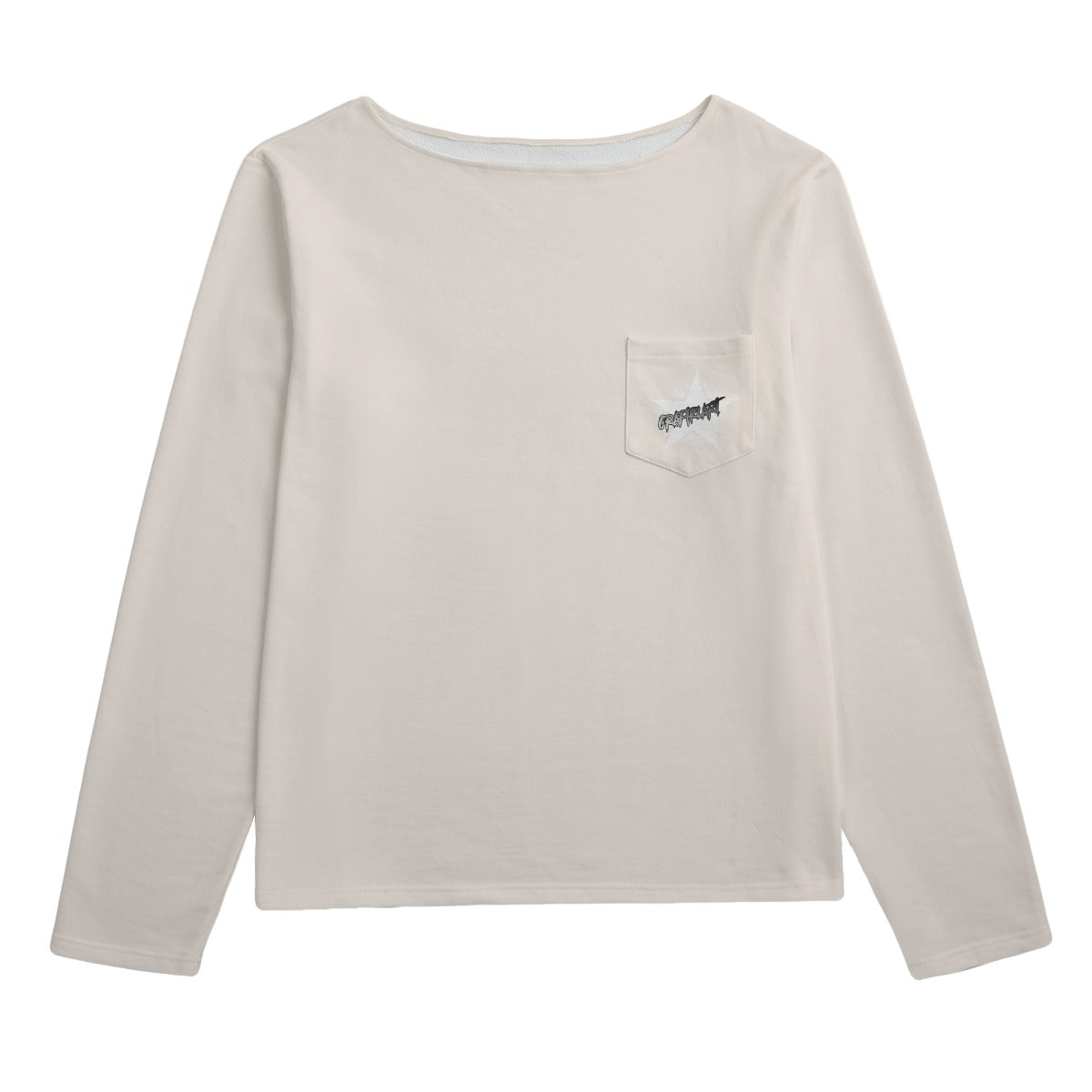 Women's Boat Neckline Sweatshirt With Chest Pocket - Premium Sweater from Craftklart.store - Just $75.30! Shop now at Craftklart.store