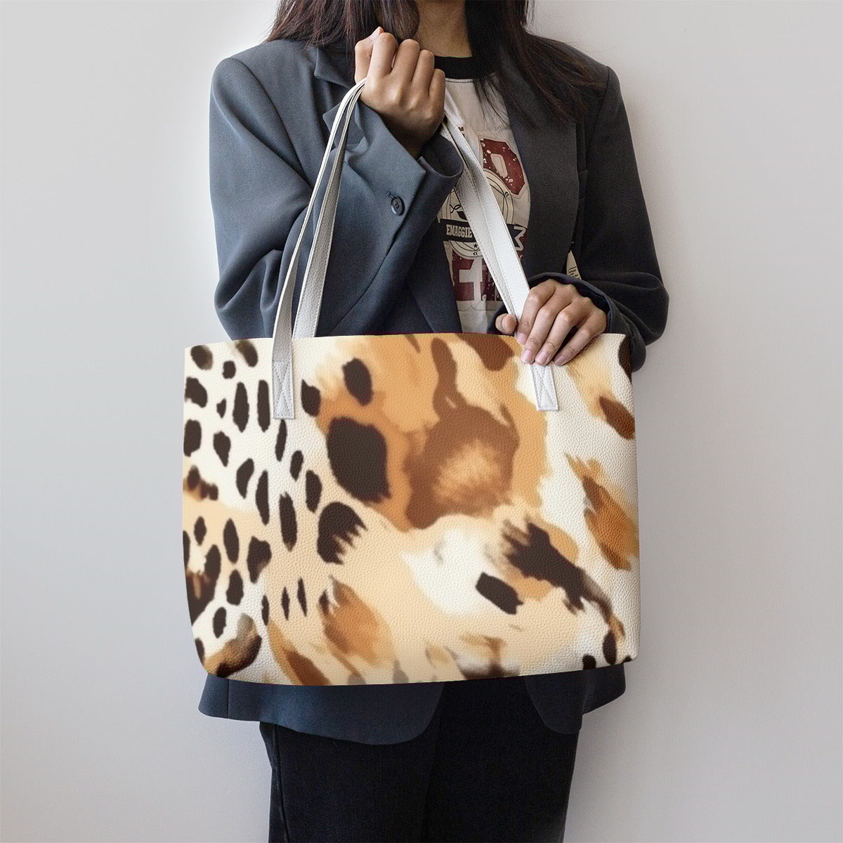 Stylish Summer Leopard Print PU Leather Tote Bag - Premium Handbags from Yoycol - Just $29! Shop now at Craftklart.store