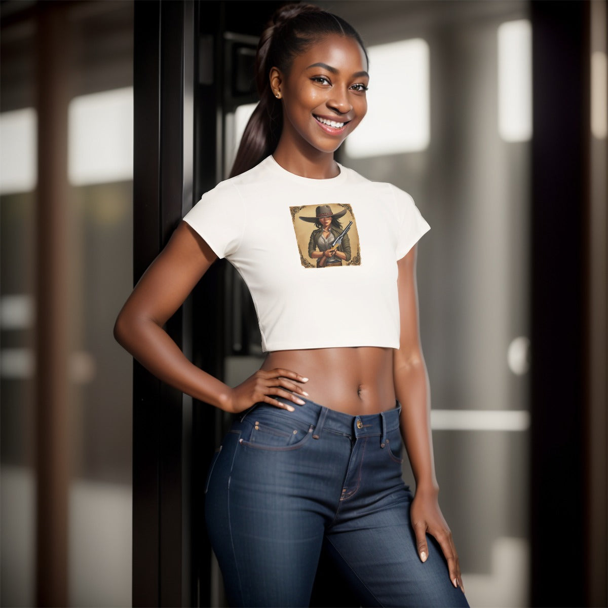 Most Wanted Women's Raglan Cropped T-shirt - Premium T-Shirt from Craftklart.store - Just $9.99! Shop now at Craftklart.store
