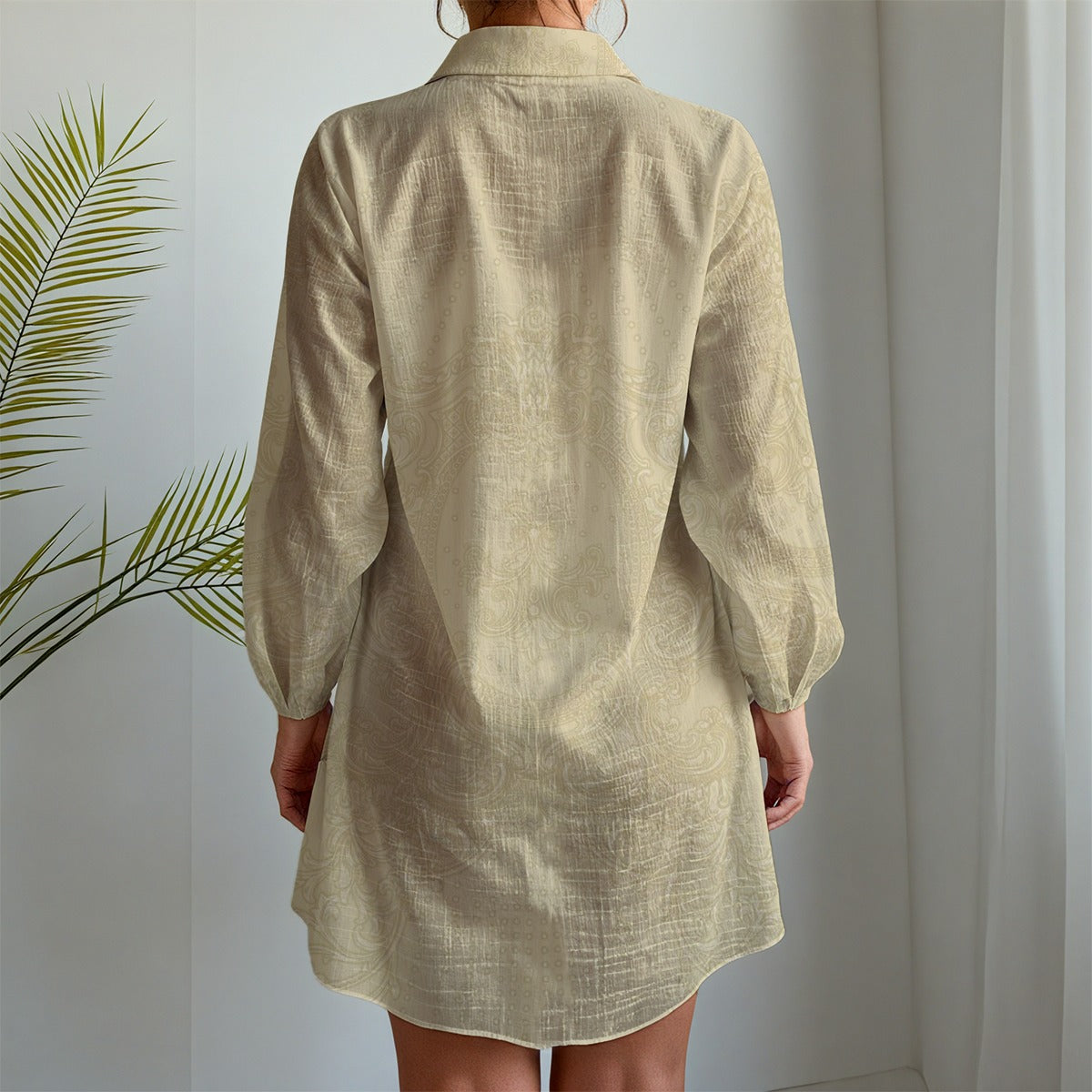 Women's Long Sleeve Urban Casual Shirt Dress