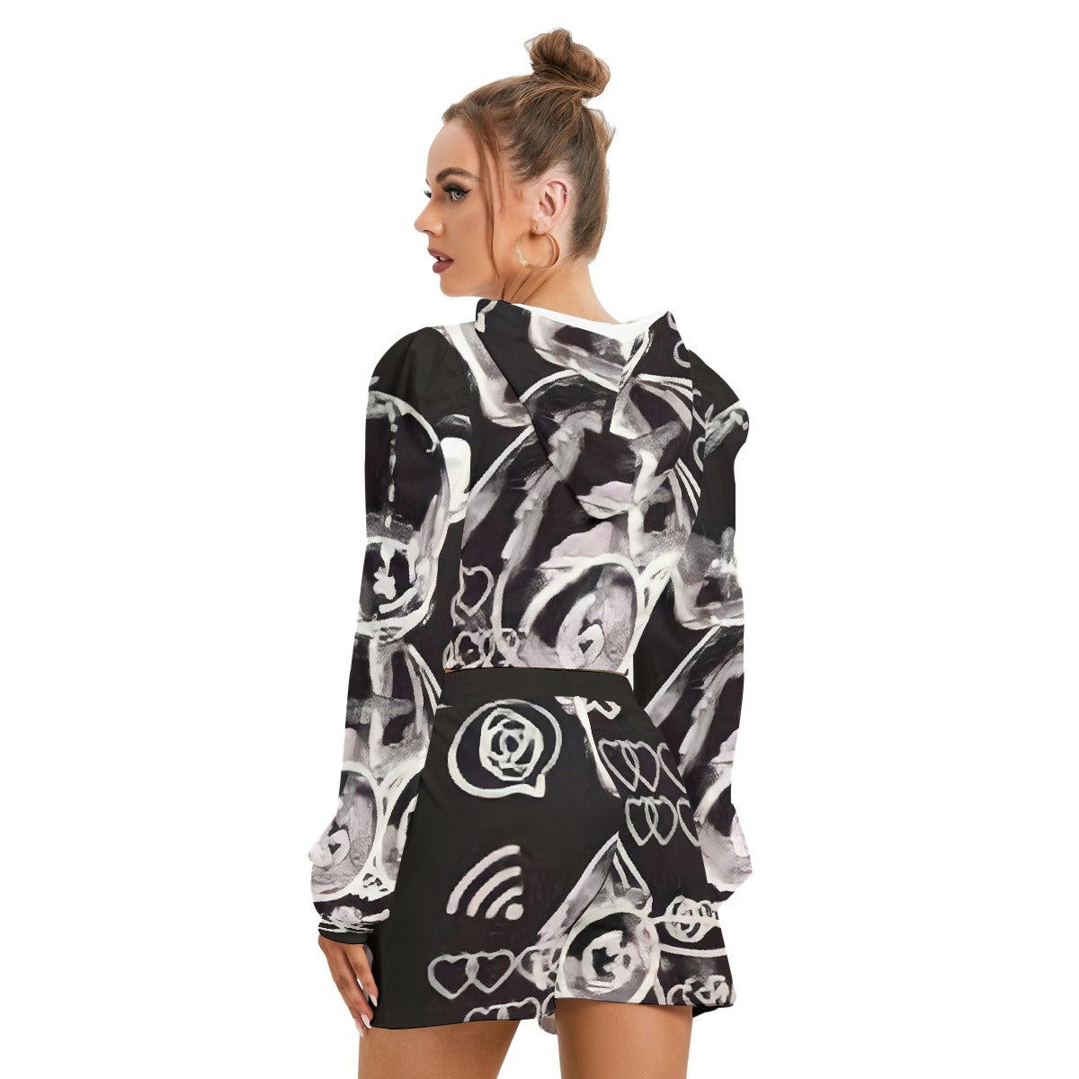 Women's Mirco Urban3 Fleece Hoodie And Shorts Set - Premium Shirts & Tops from Craftklart.store - Just $36.89! Shop now at Craftklart.store
