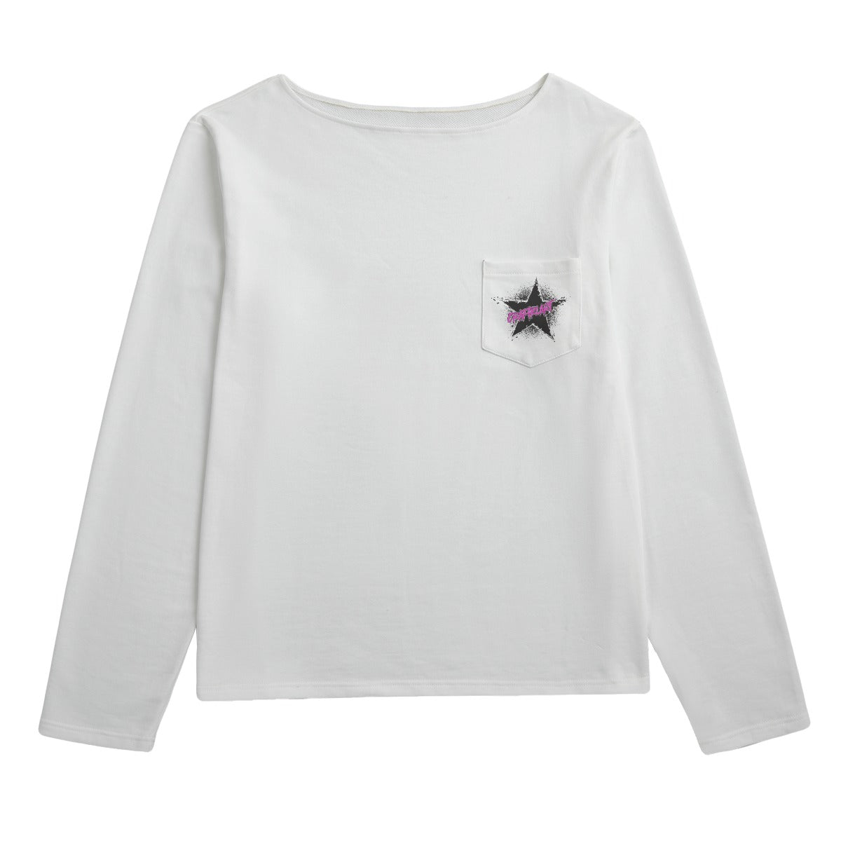 Women's Cotton Boat Neckline Sweatshirt With Chest Pocket - Premium Sweatshirt from Craftklart.store - Just $42! Shop now at Craftklart.store