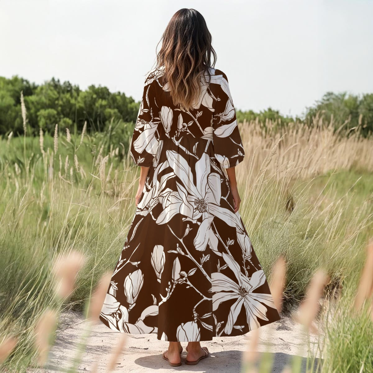 All-Over Print Women's Long Sleeve Dress - Craftklart.store