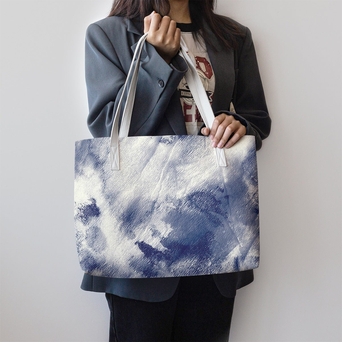 Stylish Summer Ocean Blue PU Leather Tote Bag - Premium Handbags from Yoycol - Just $29.99! Shop now at Craftklart.store