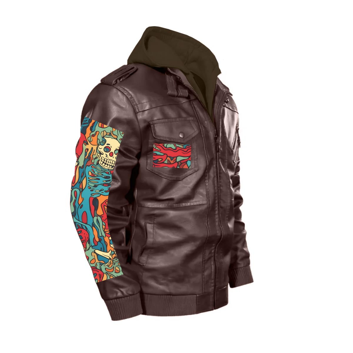CKL Custom Men's Zip PU Leather Jacket