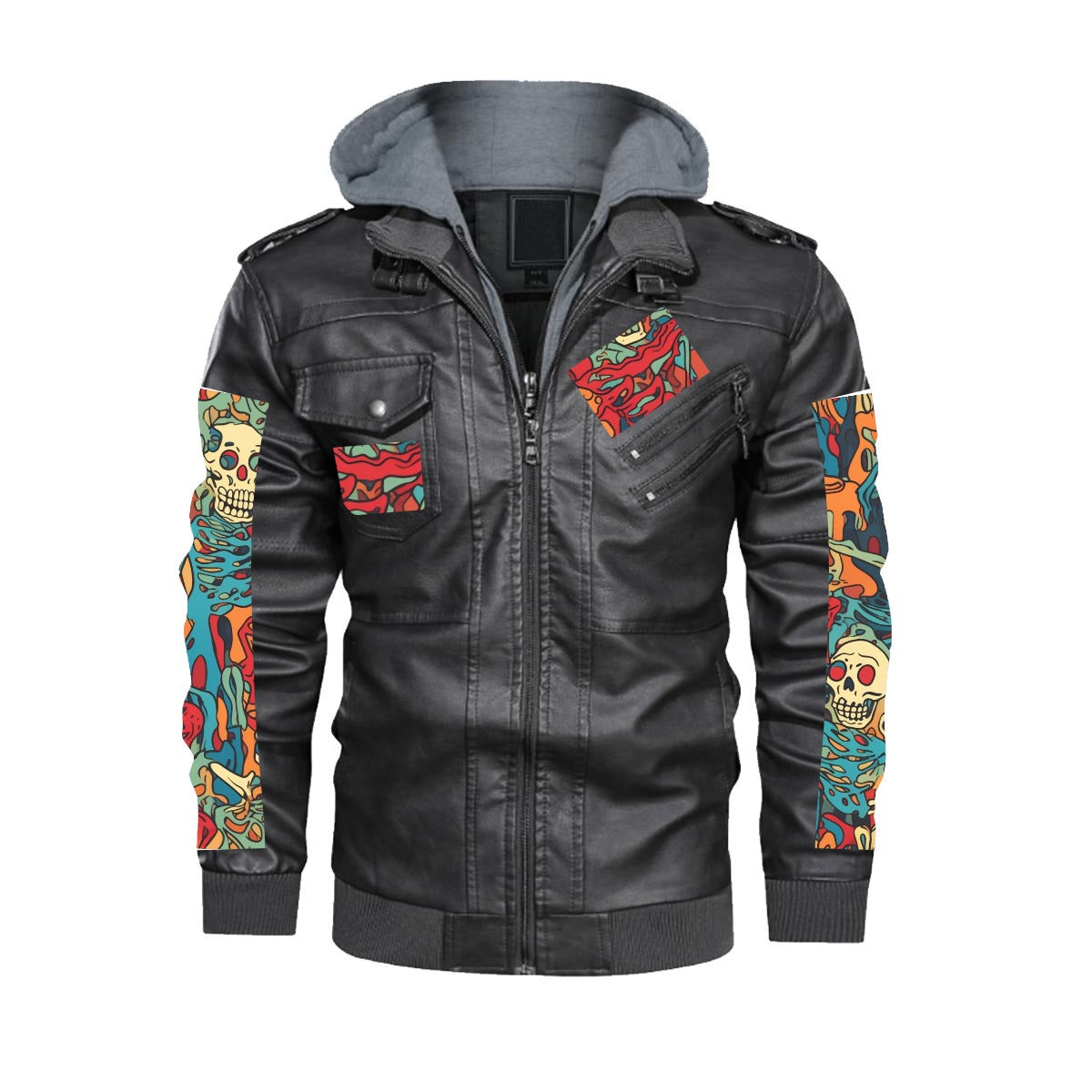 CKL Custom Men's Zip PU Leather Jacket