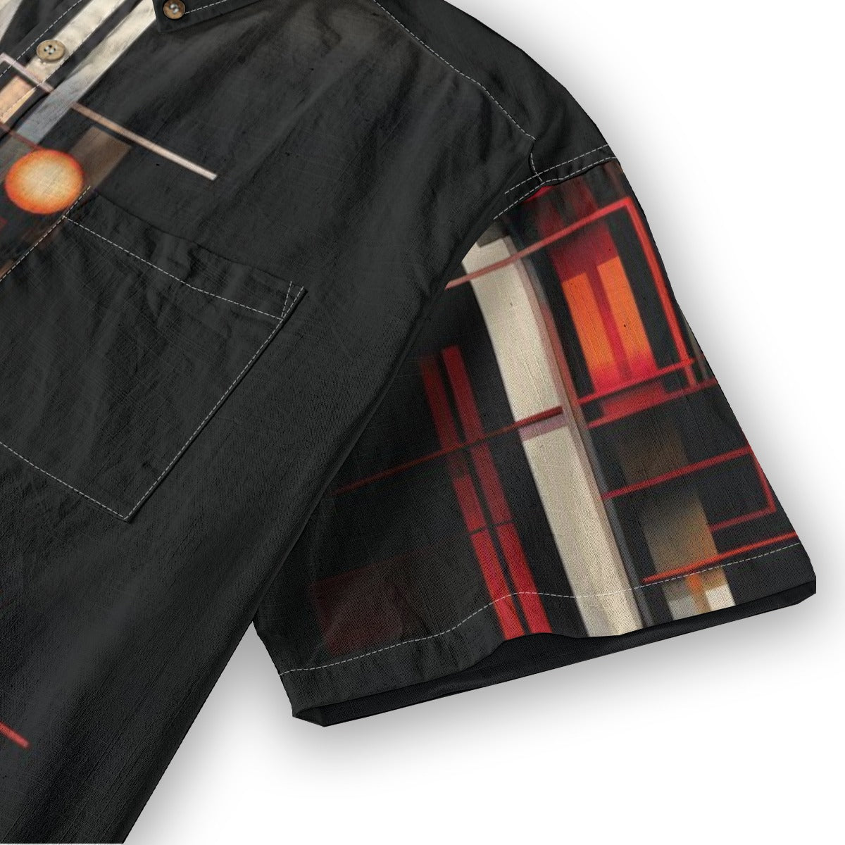 Abstract Urban Men's Short Sleeve Cotton Shirt - Premium Shirt from Yoycol - Just $39! Shop now at Craftklart.store