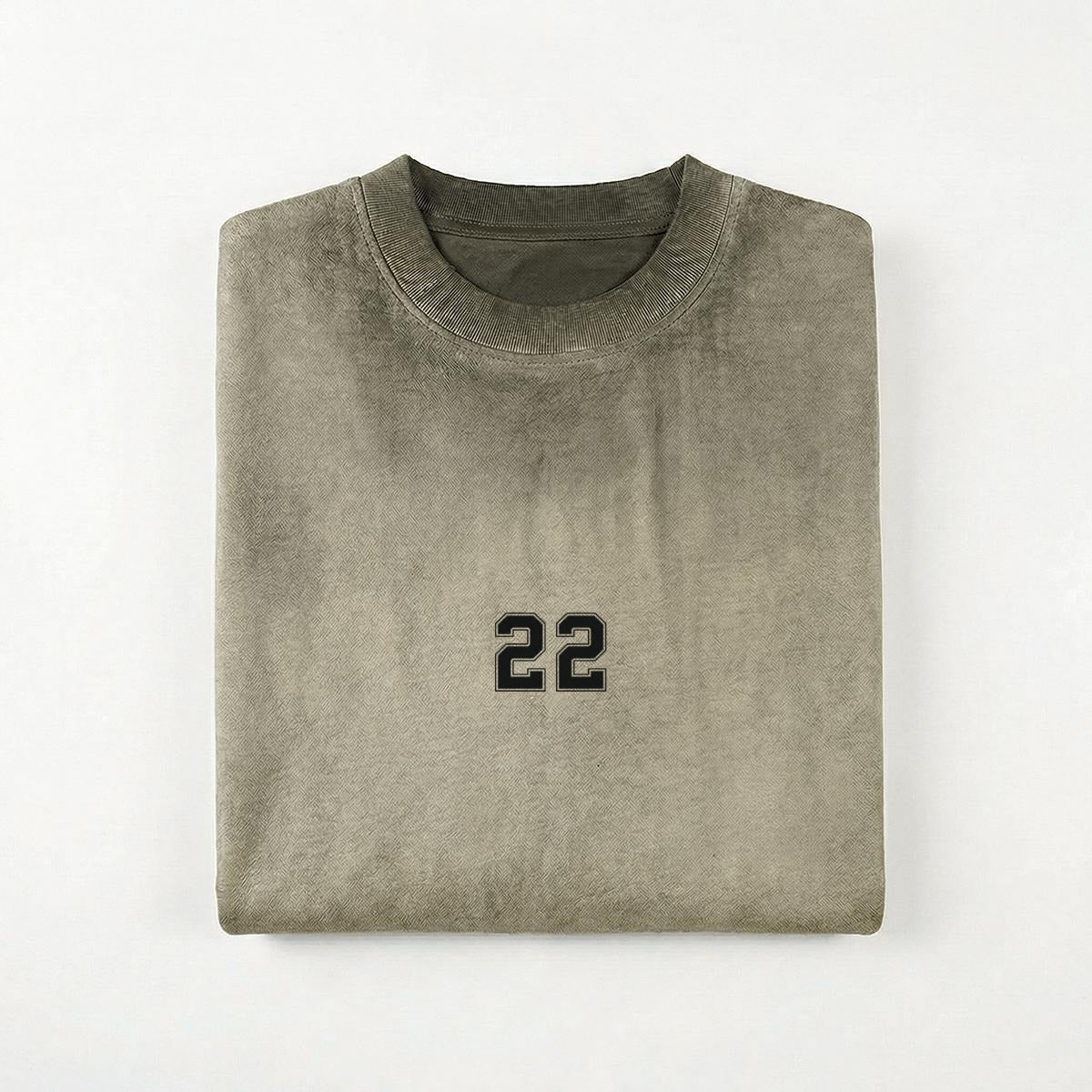 22 Heavyweight Washed Tee — Cotton DTG