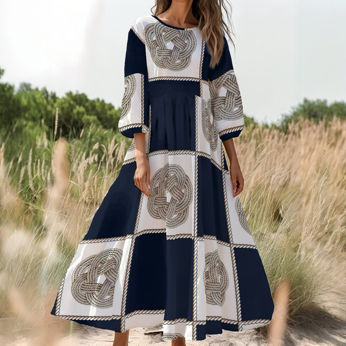 Lady Autumn Women's Long Sleeve (AOP) Dress