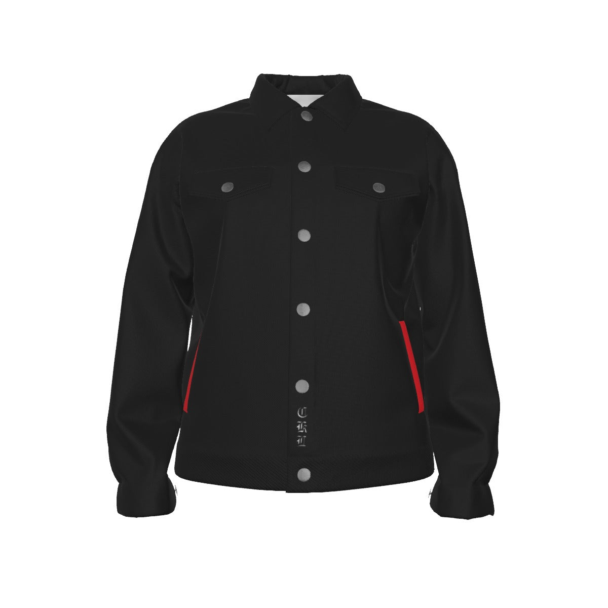 Black All-Over Print Unisex Lapel Jacket | 245GSM Cotton - Premium Jackets from Craftklart.store - Just $49.99! Shop now at Craftklart.store