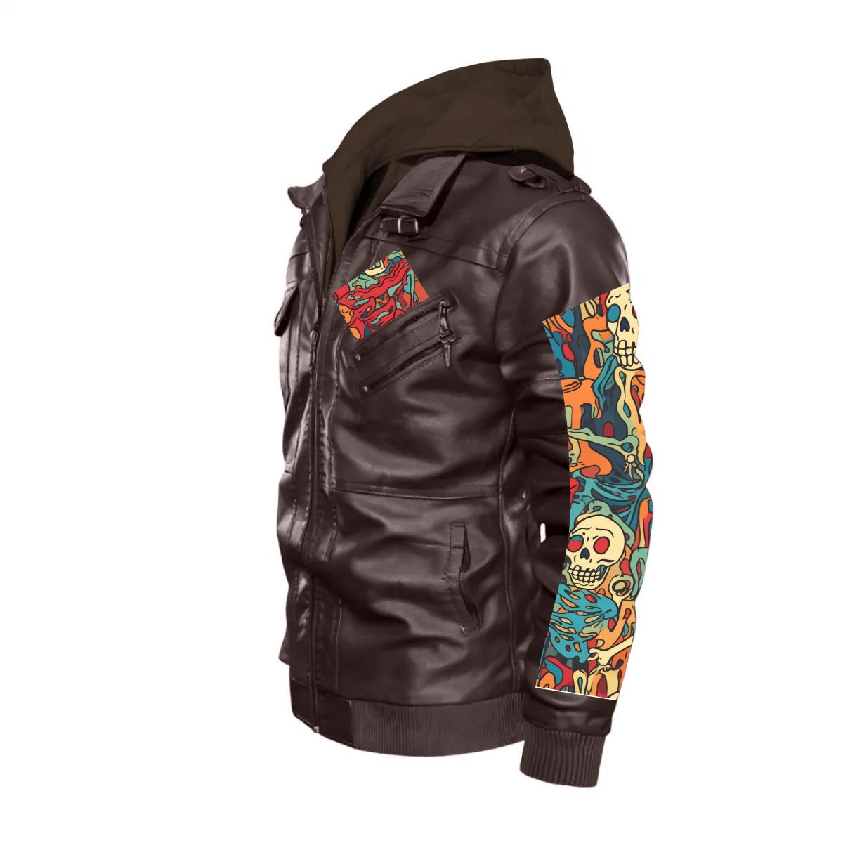 CKL Custom Men's Zip PU Leather Jacket