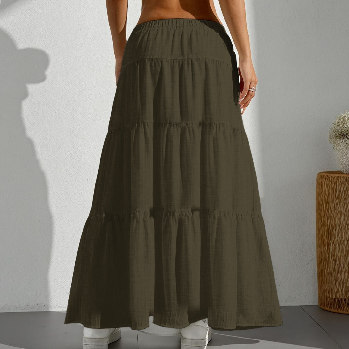 Women's Urban Autumn Pleated Long Skirt - Craftklart.store