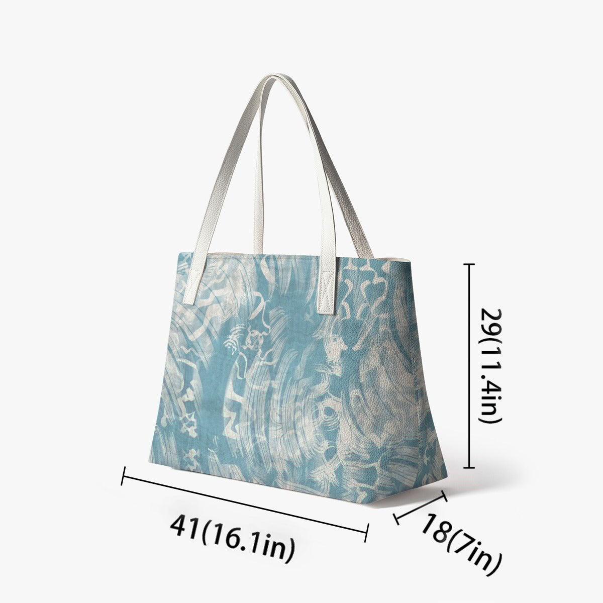 Stylish Blue PU Leather Tote Bag - Premium Handbags from Yoycol - Just $39.89! Shop now at Craftklart.store