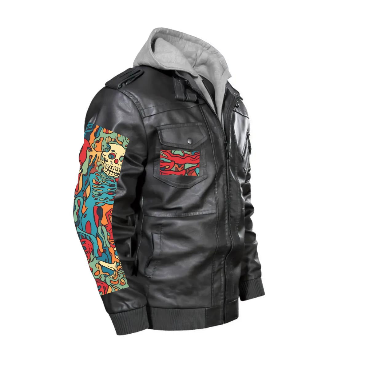 CKL Custom Men's Zip PU Leather Jacket