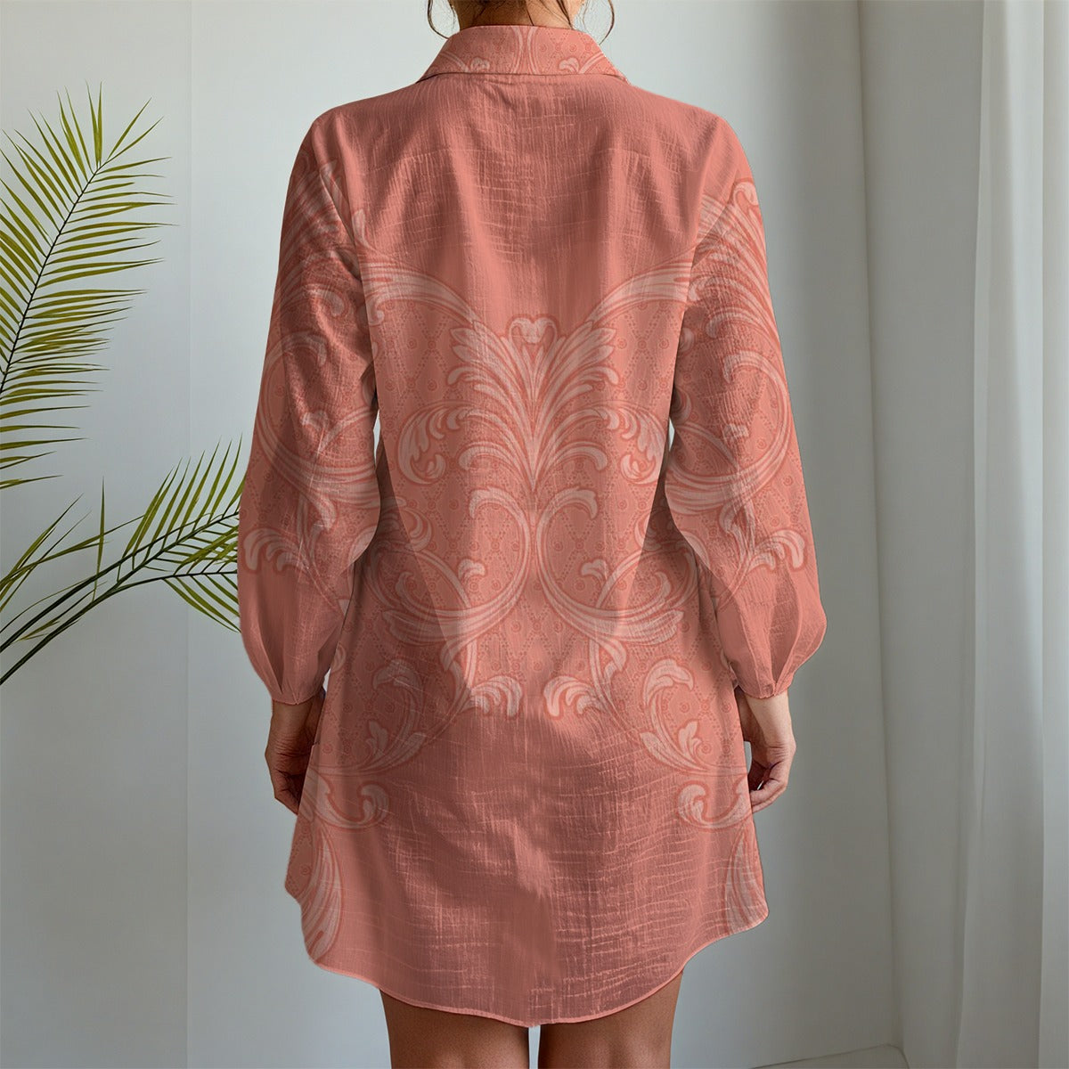 Women's Urban Casual Long Sleeve Shirt Dress