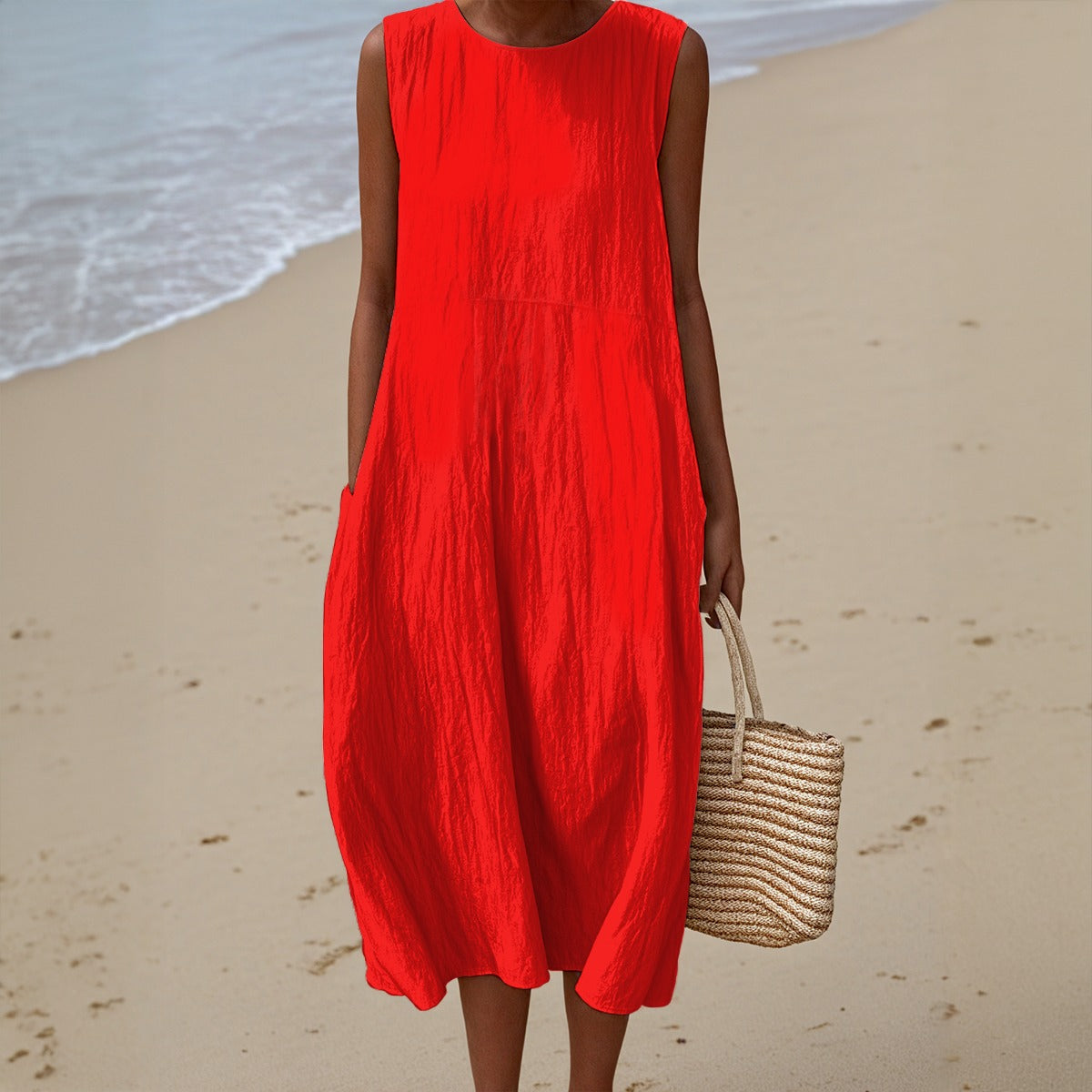 Women's Urban Fire Cotton Sleeveless Dress