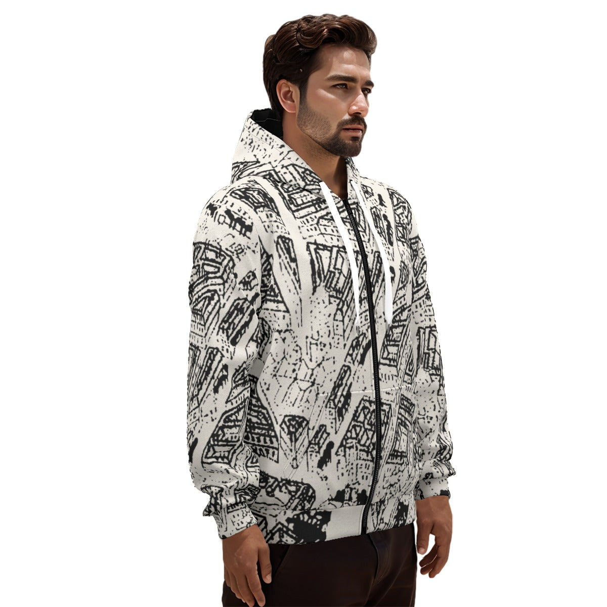 Craftklart (AOP)04 Pullover Hoodie With Zipper Closure | 310GSM Cotton - Premium Hoodies from Yoycol - Just $42! Shop now at Craftklart.store