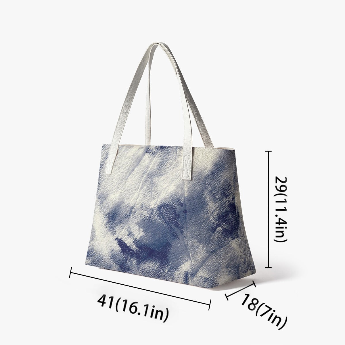 Stylish Summer Ocean Blue PU Leather Tote Bag - Premium Handbags from Yoycol - Just $29.99! Shop now at Craftklart.store
