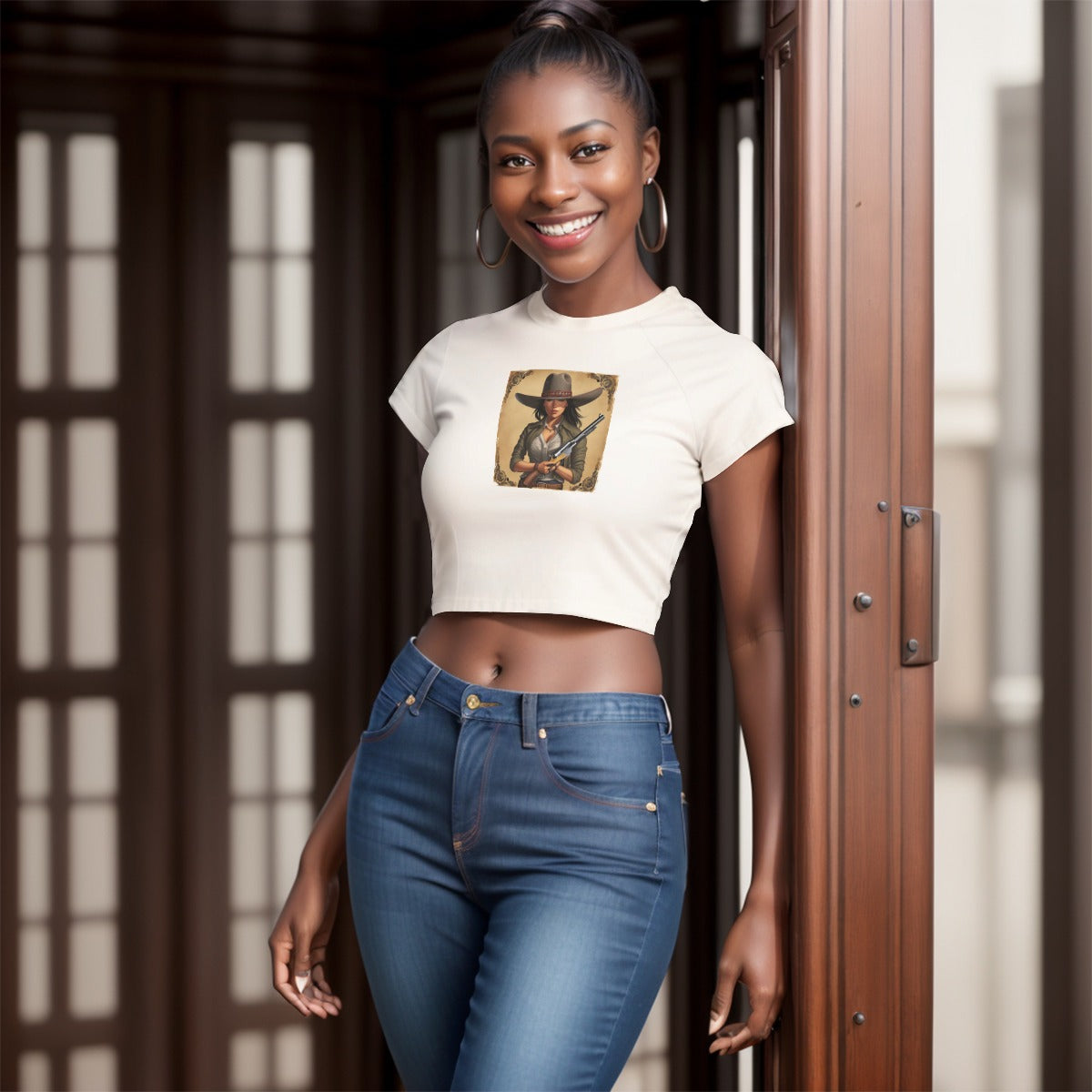 Most Wanted Women's Raglan Cropped T-shirt - Premium T-Shirt from Craftklart.store - Just $9.99! Shop now at Craftklart.store