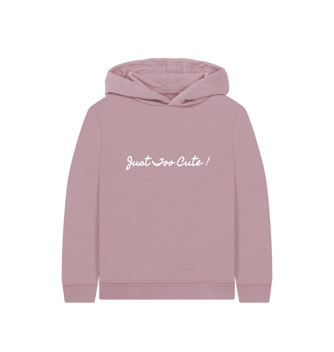 Mauve Printed Kids Hoodie Front