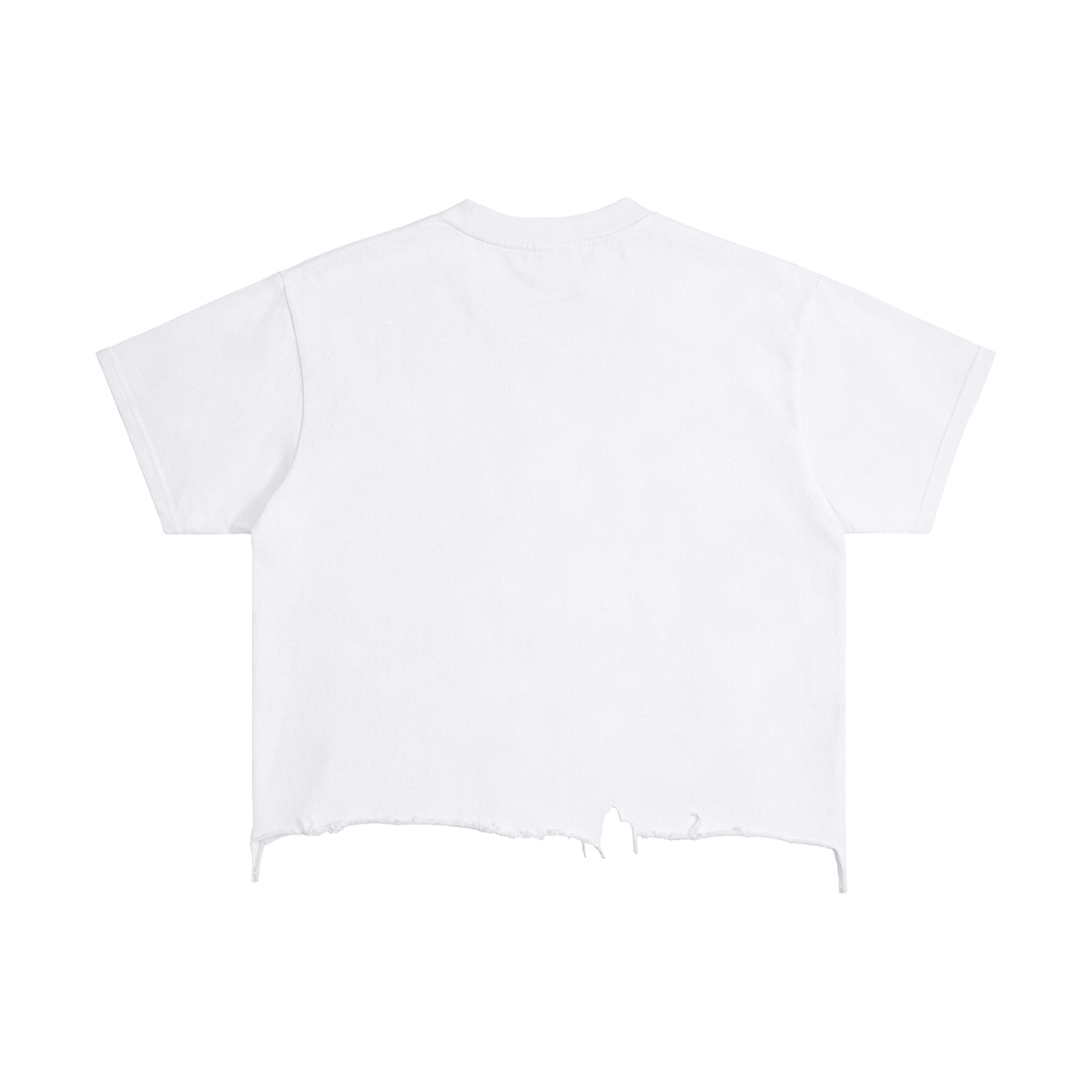 ODMPOD English Rose distressed boxy T-shirt with floral design, casual fit, and soft fabric for a relaxed style.