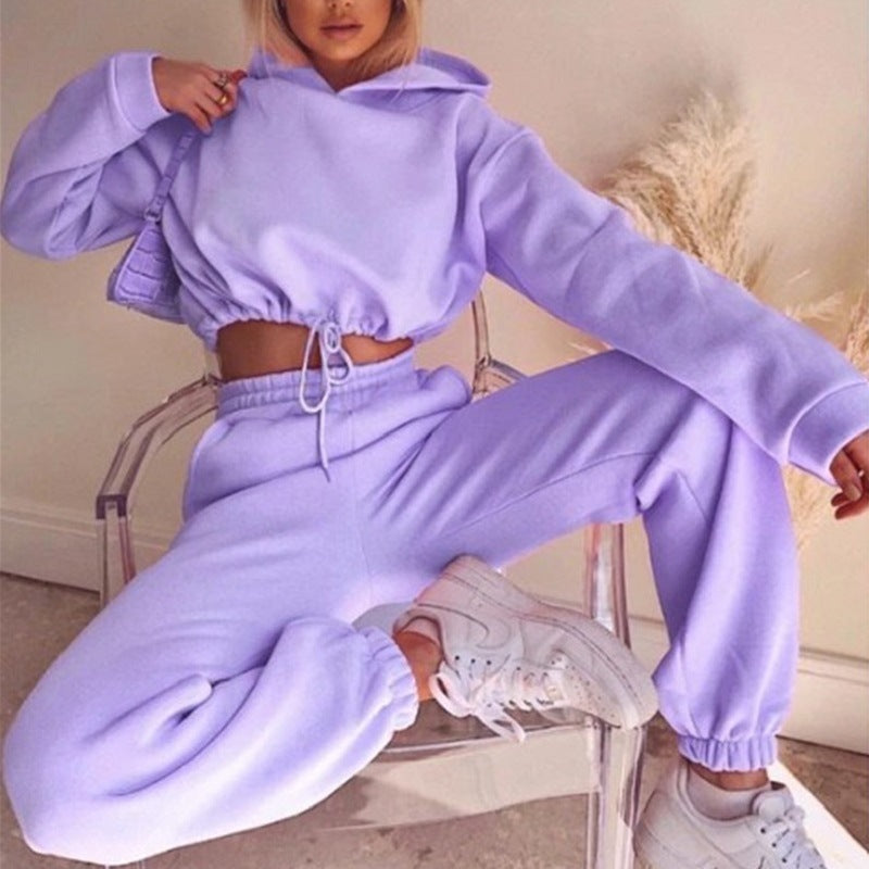 Jogging Suits For Women 2 Piece Sweatsuits Tracksuits Sexy Long Sleeve HoodieCasual Fitness Sportswear - Craftklart.store