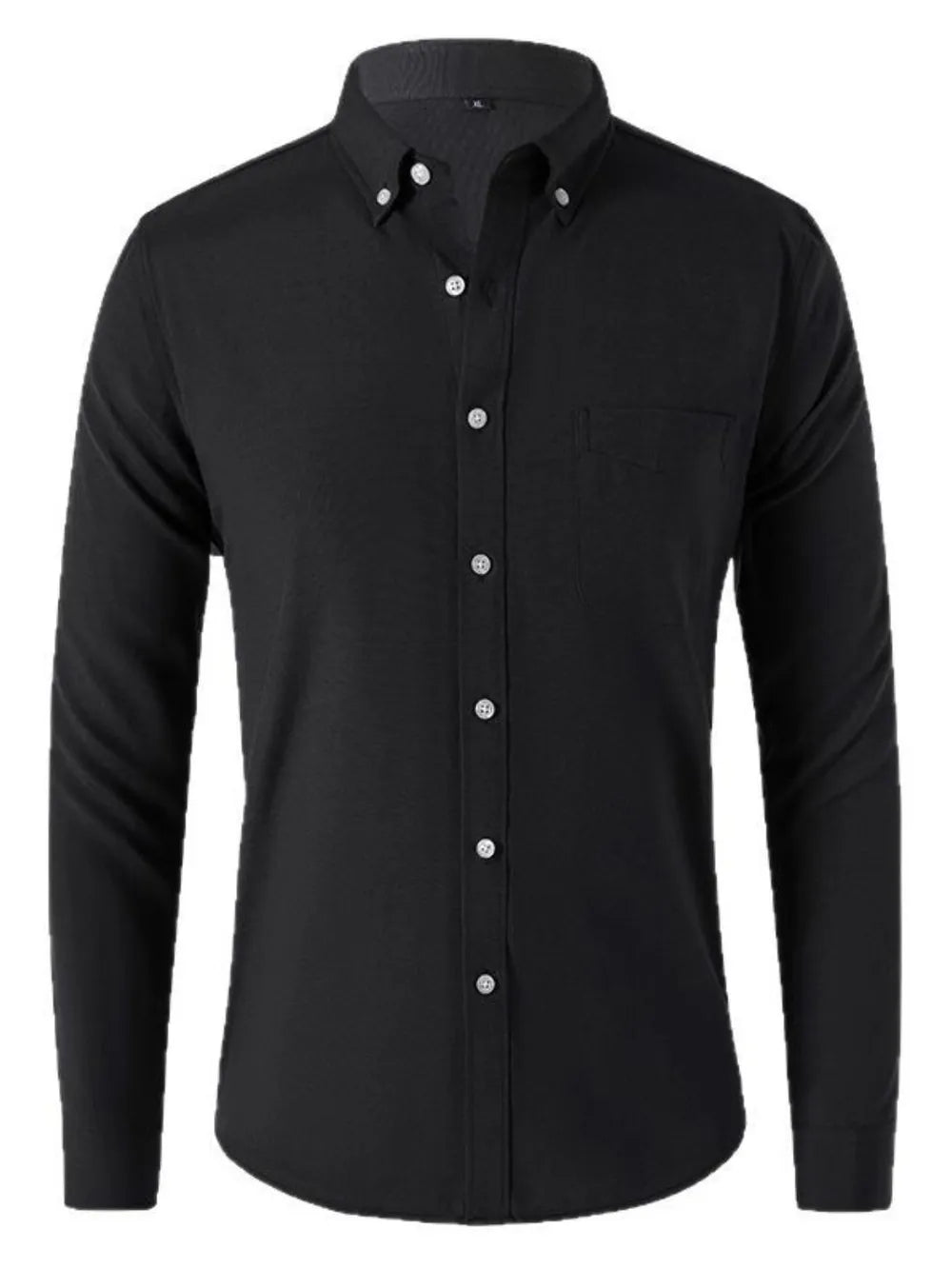 Men's Plus Size Button Down Collared Neck Shirt - Premium Shirt from Trendsi - Just $22.41! Shop now at Craftklart.store