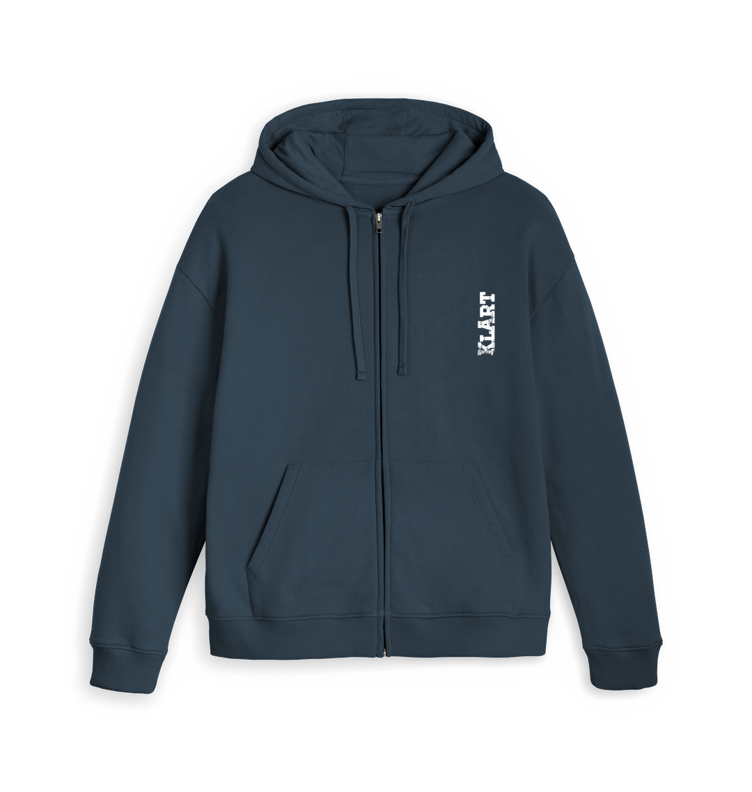Navy Zip hoody Front