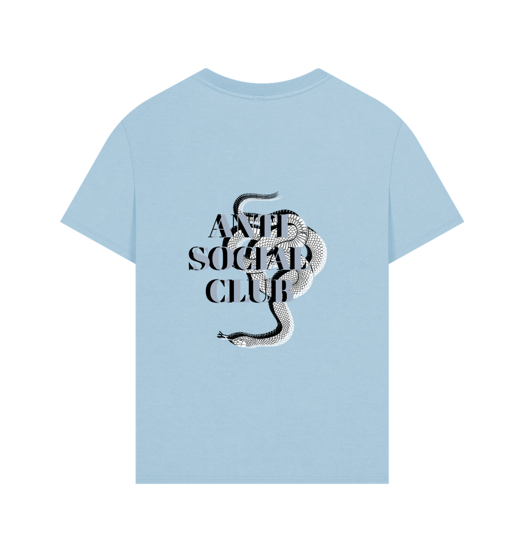 Milky Blue Printed T-shirt Back