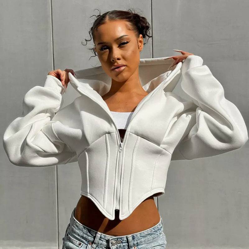 Zipper Hoodie Cardigan Y2K | Minimalist Streetwear | Craftklart