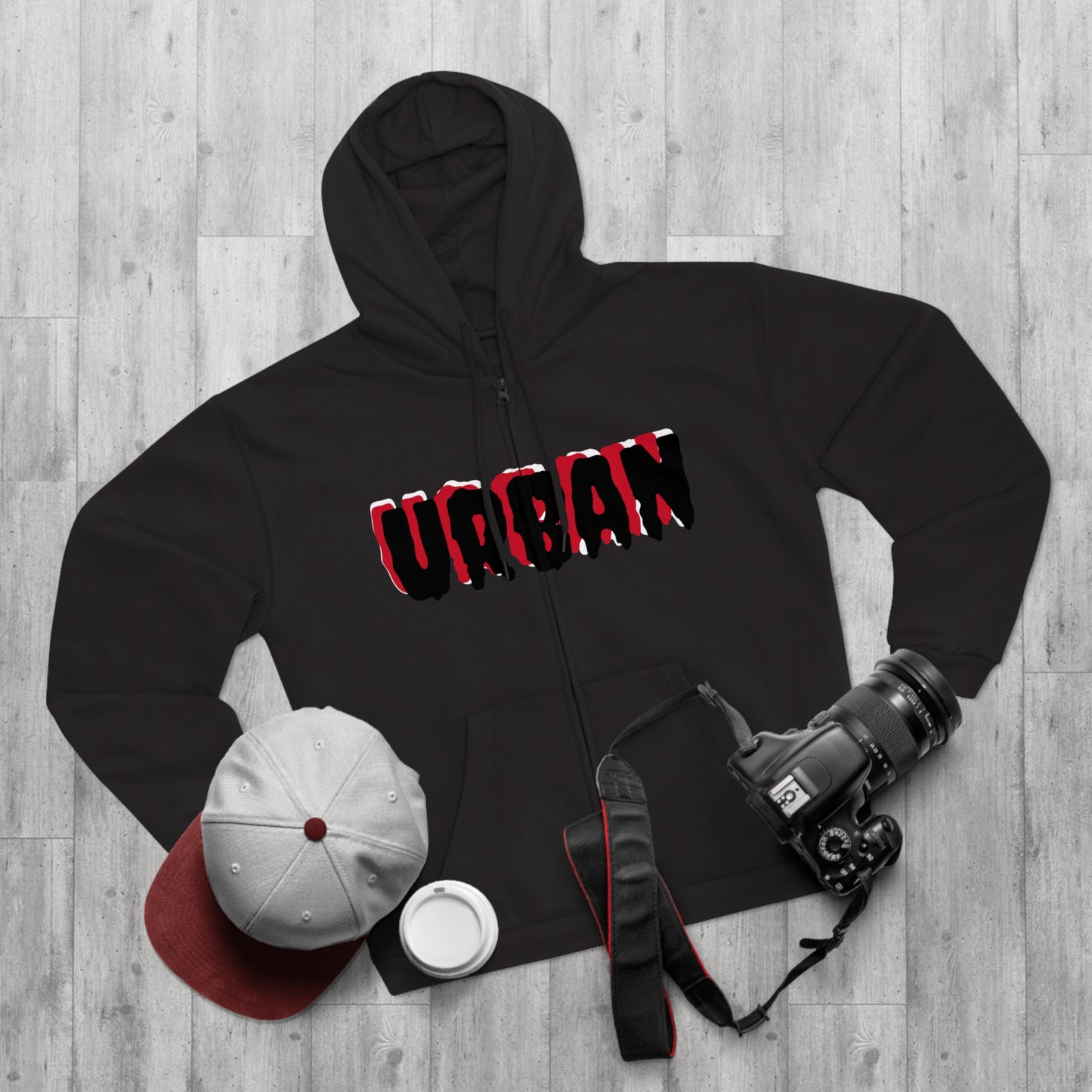 Urban Street Unisex Hooded Zip Sweatshirt - Premium Hoodie from Craftklart.store - Just $44.10! Shop now at Craftklart.store