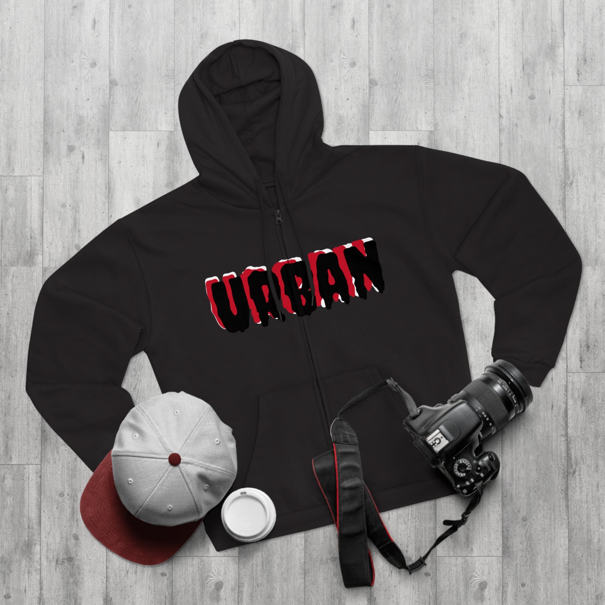 Urban Street Unisex Hooded Zip Sweatshirt - Premium Hoodie from Craftklart.store - Just $44.10! Shop now at Craftklart.store