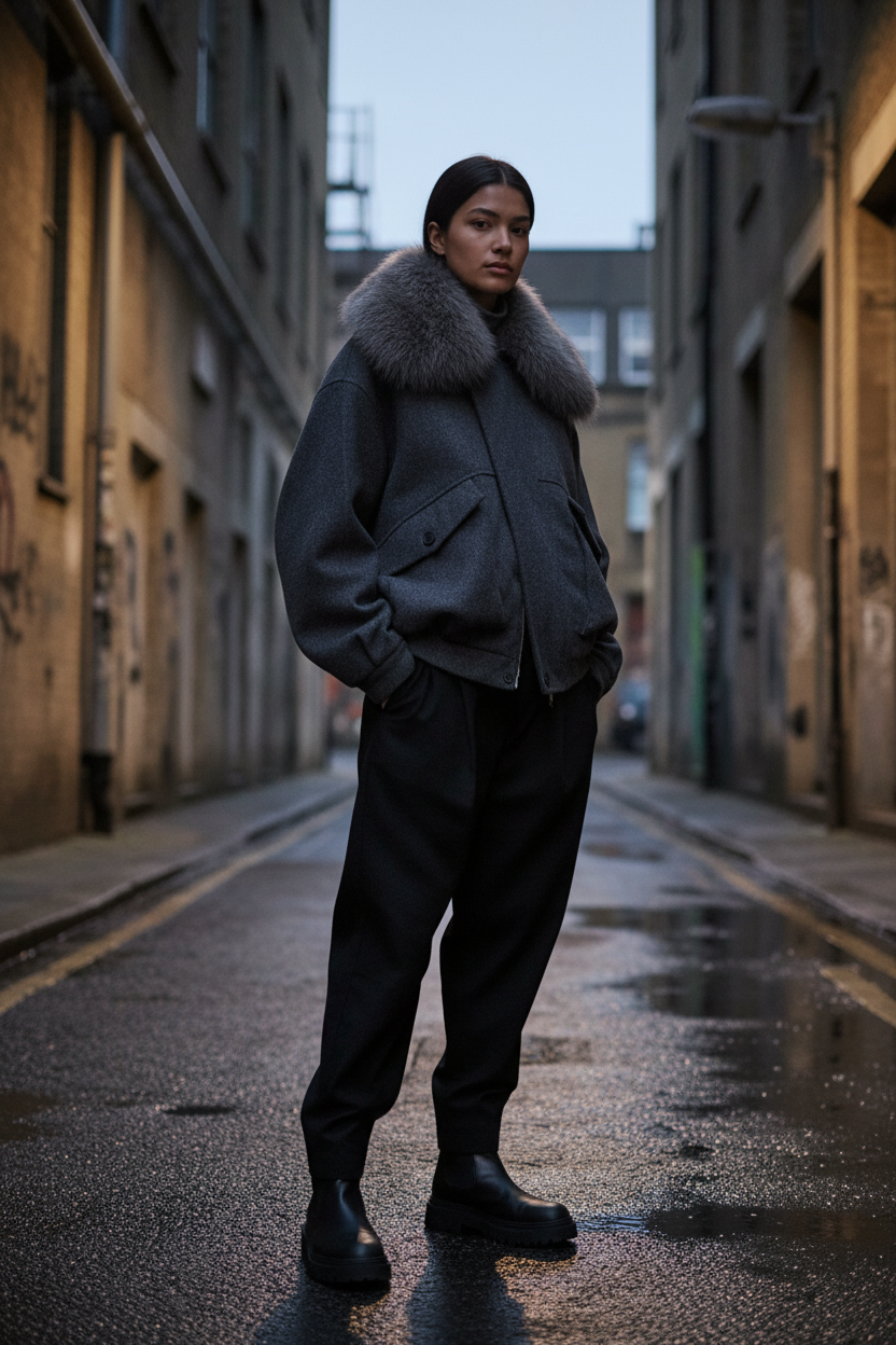 Loose casual warm winter jacket cotton jacket