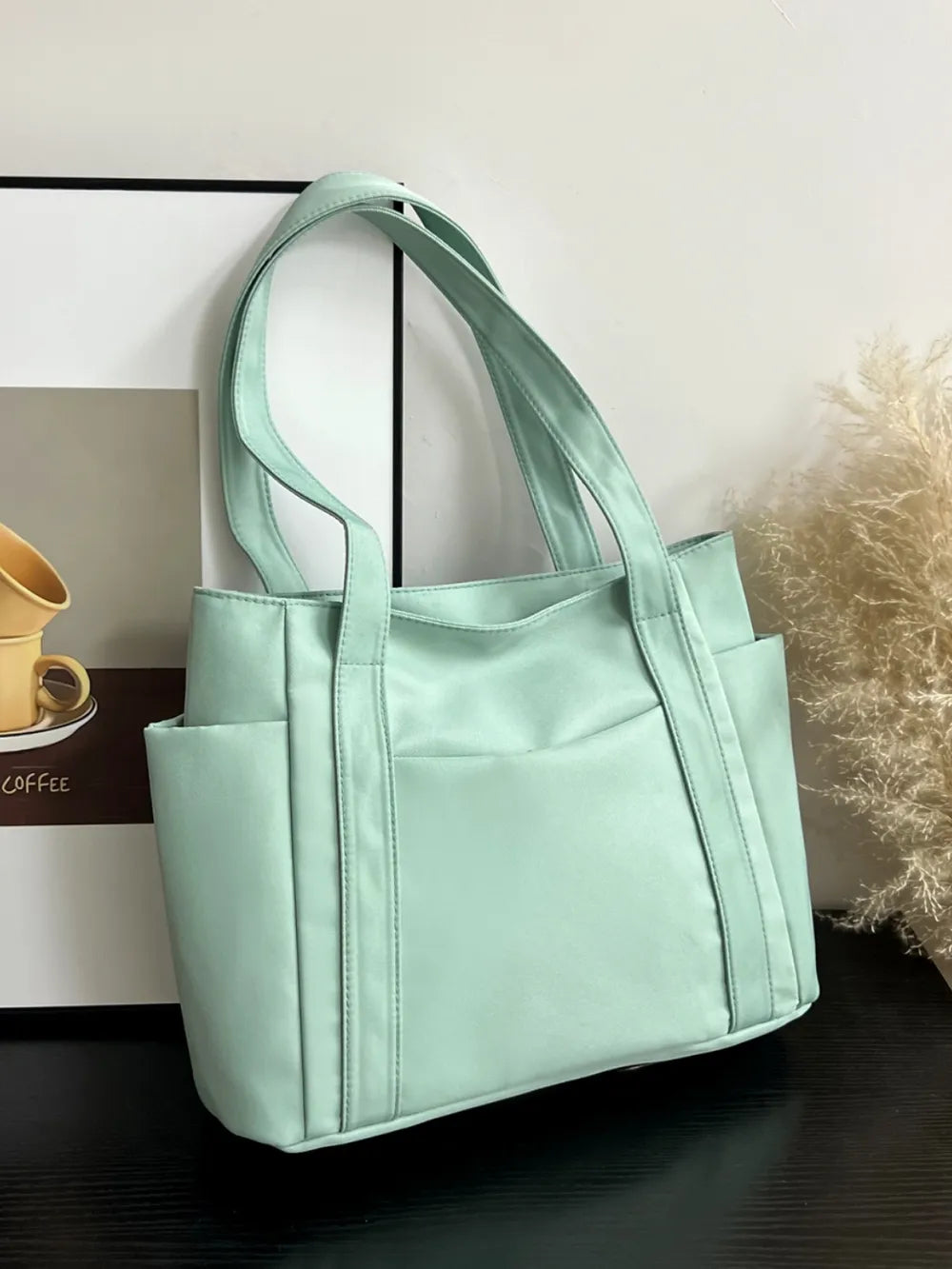 Oxford Cloth Tote Bag with Zipper - Premium from Trendsi - Just $19.05! Shop now at Craftklart.store