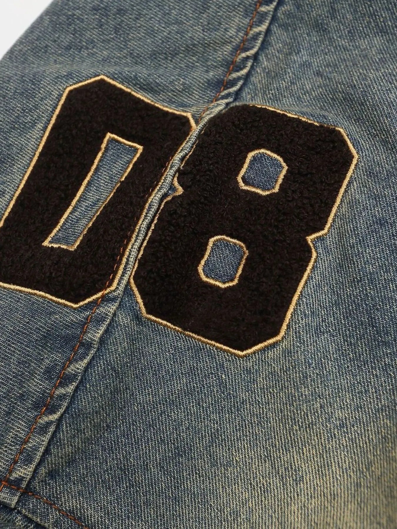 Men's Washed Denim Sports Jersey Sweatshirt - Premium Sweater from Trendsi - Just $83.02! Shop now at Craftklart.store